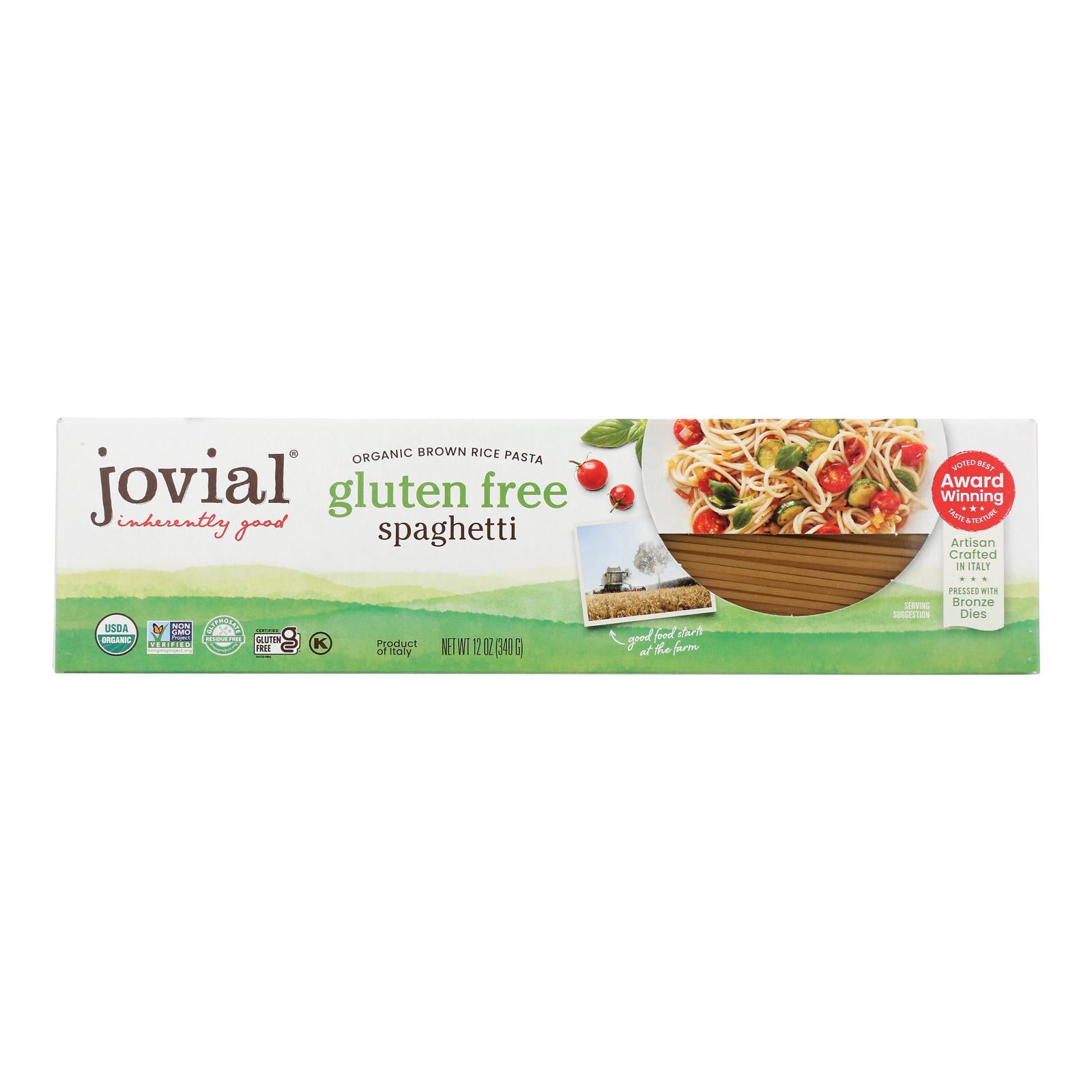 Jovial - Pasta - Organic - Brown Rice - Spaghetti - 12 Oz - Case Of 12