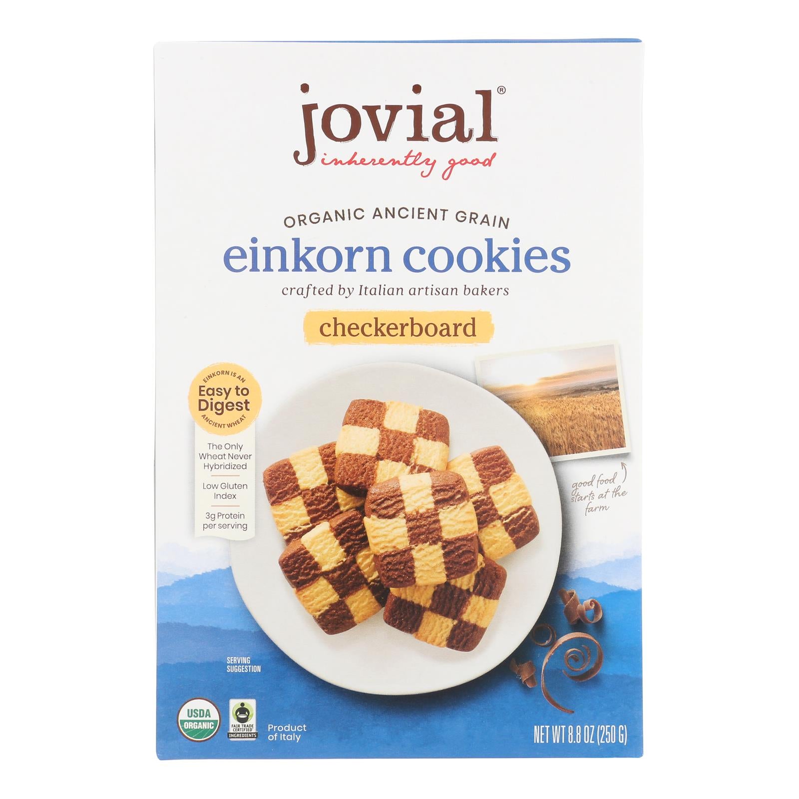 Jovial - Cookie - Organic - Einkron - Checkerboard - 8.8 Oz - Case Of 12