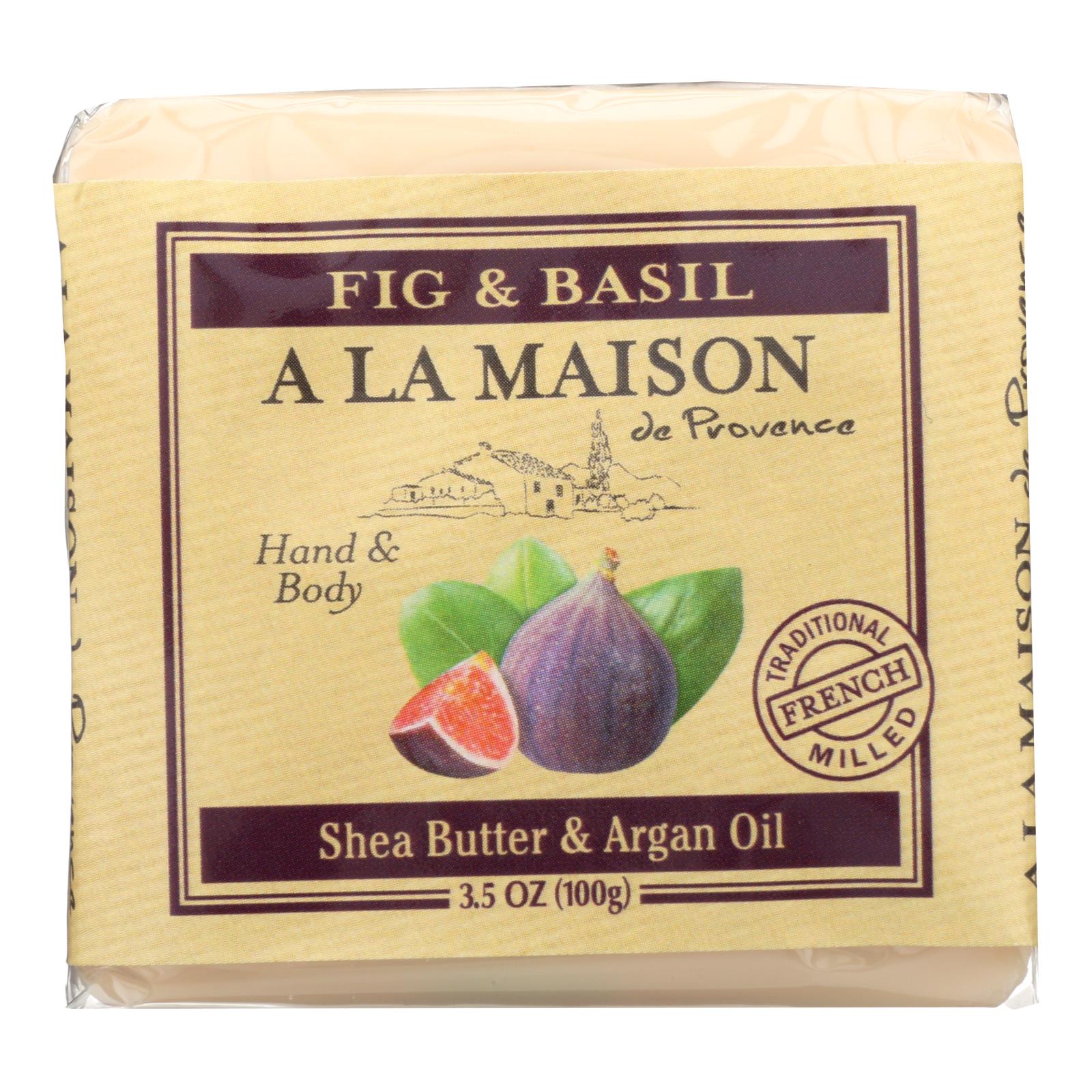 A La Maison - Bar Soap - Fig and Basil - Case of 6 - 3.5 Oz