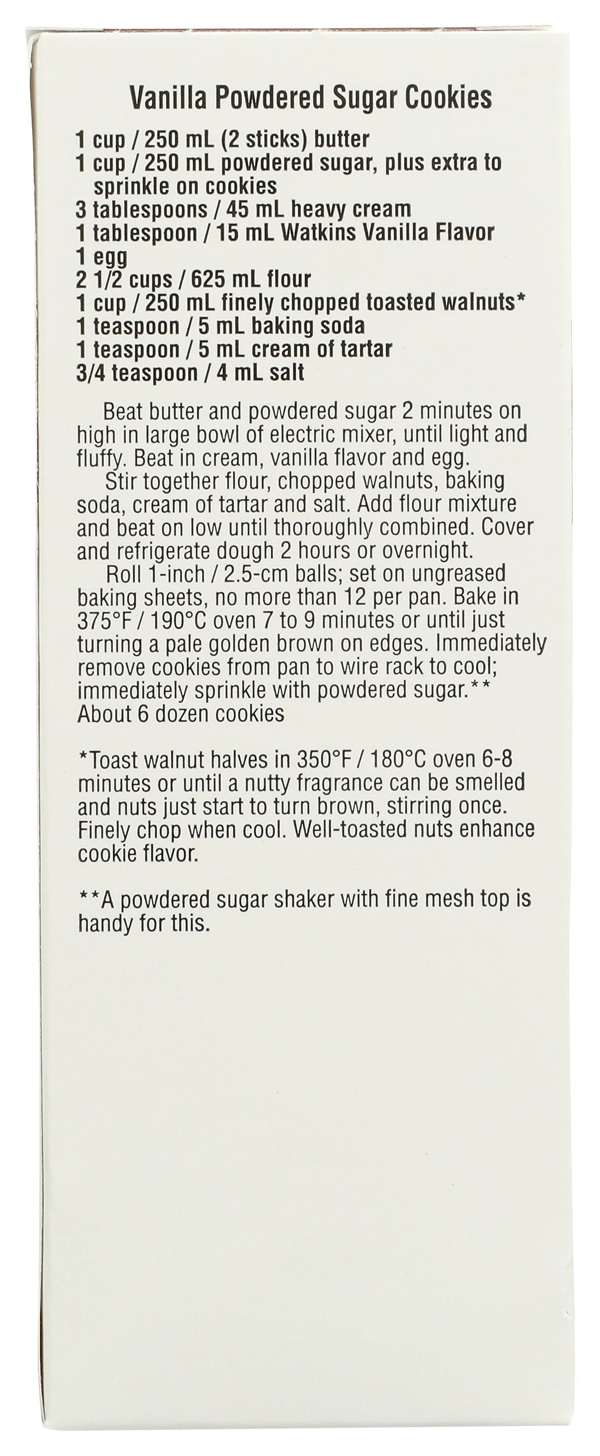 WATKINS VANILLA EXTRACT IMIT - Case of 12