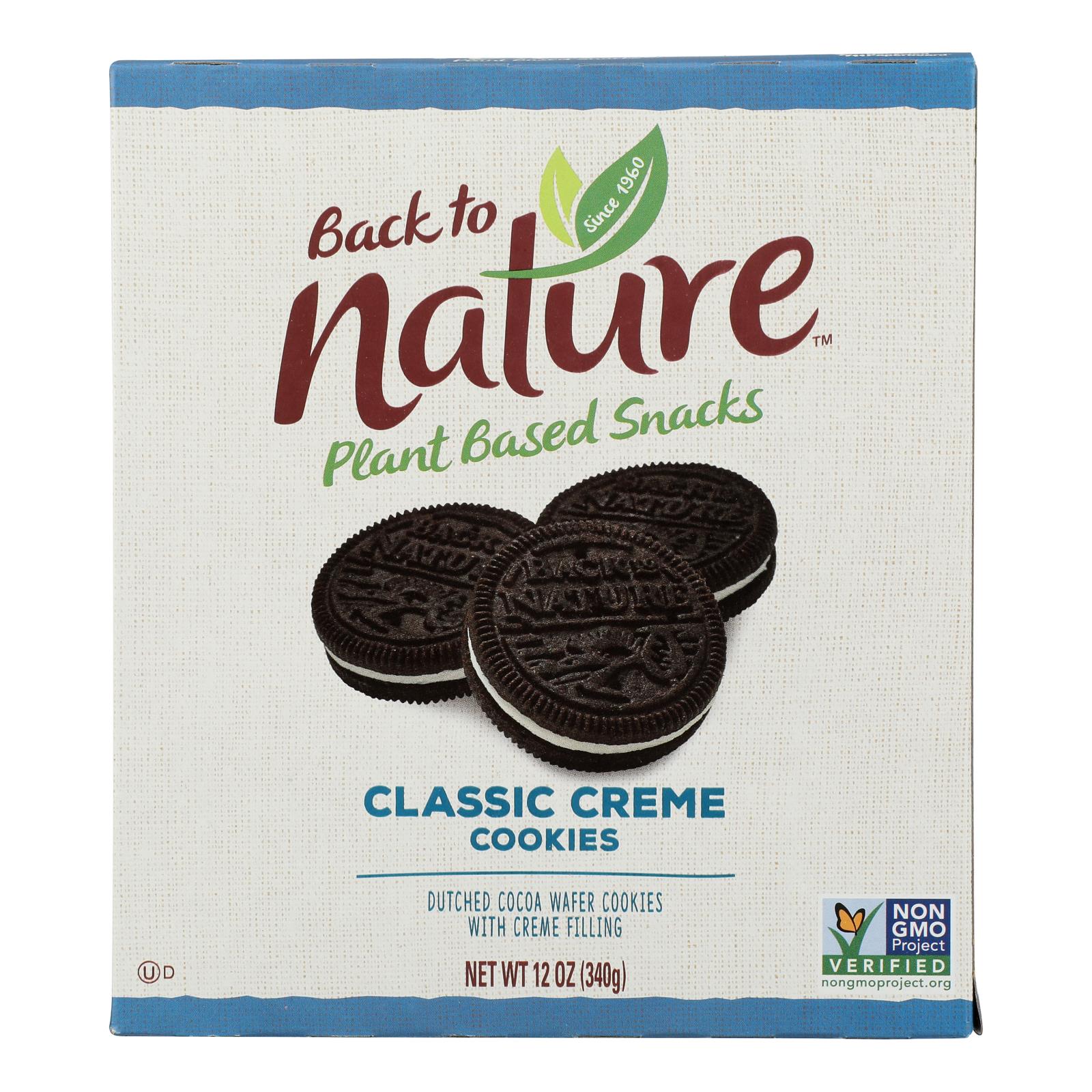 Back To Nature Creme Cookies - Classic - Case Of 6 - 12 Oz.