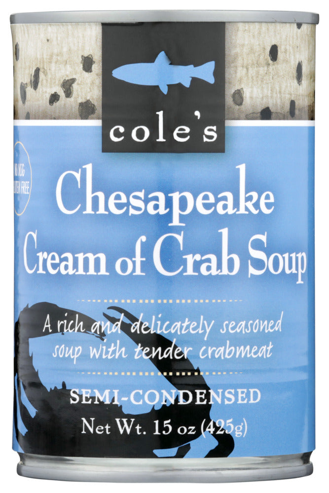 Cole's Chesapeake Cream Of Crab Soup - Case of 6 - 15 oz