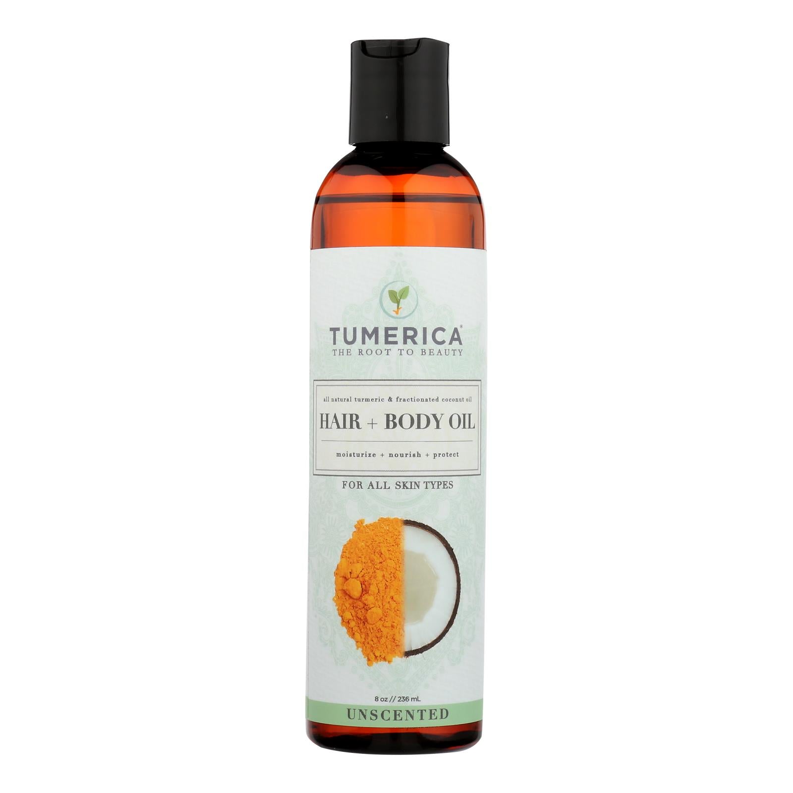 Tumerica Hair And Body Oil - Coconut - Turmeric - 8 Oz