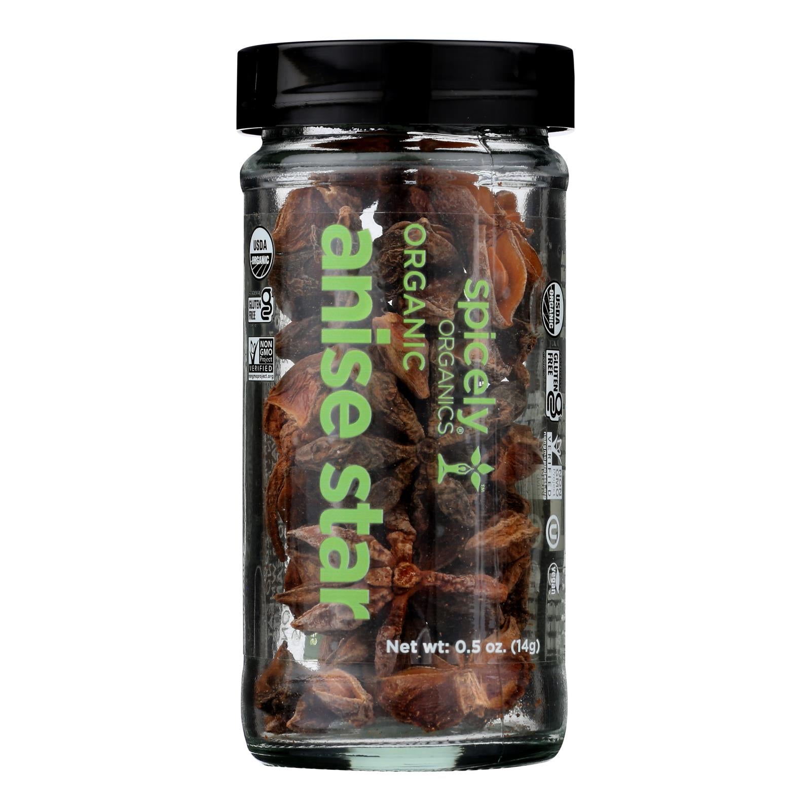 Spicely Organics - Organic Anise Star - Whole - Case Of 3 - 0.5 Oz.