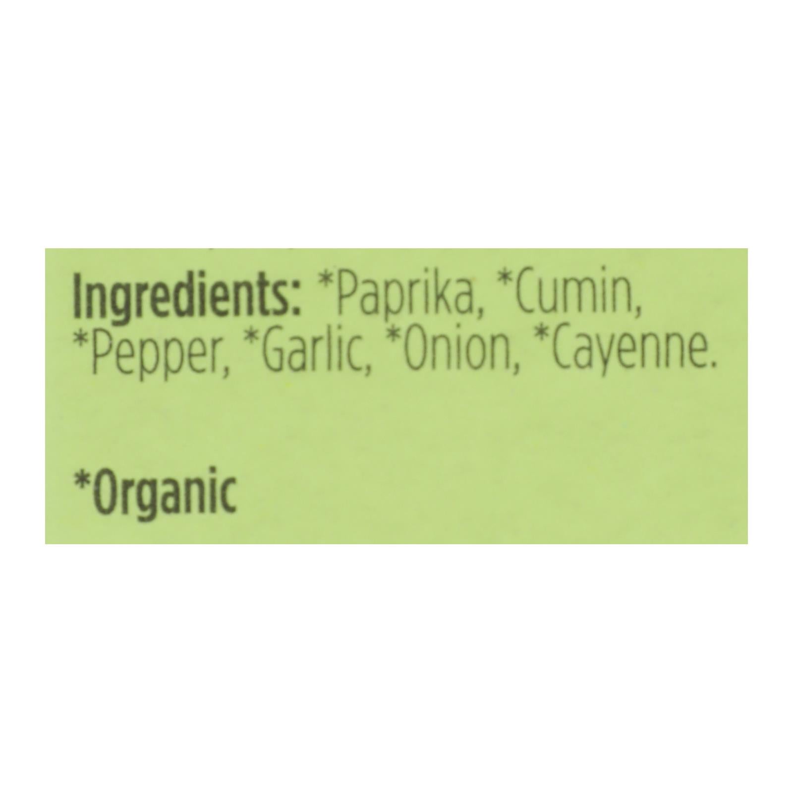 Spicely Organics - Organic Chili Powder - Case Of 6 - 0.45 Oz.