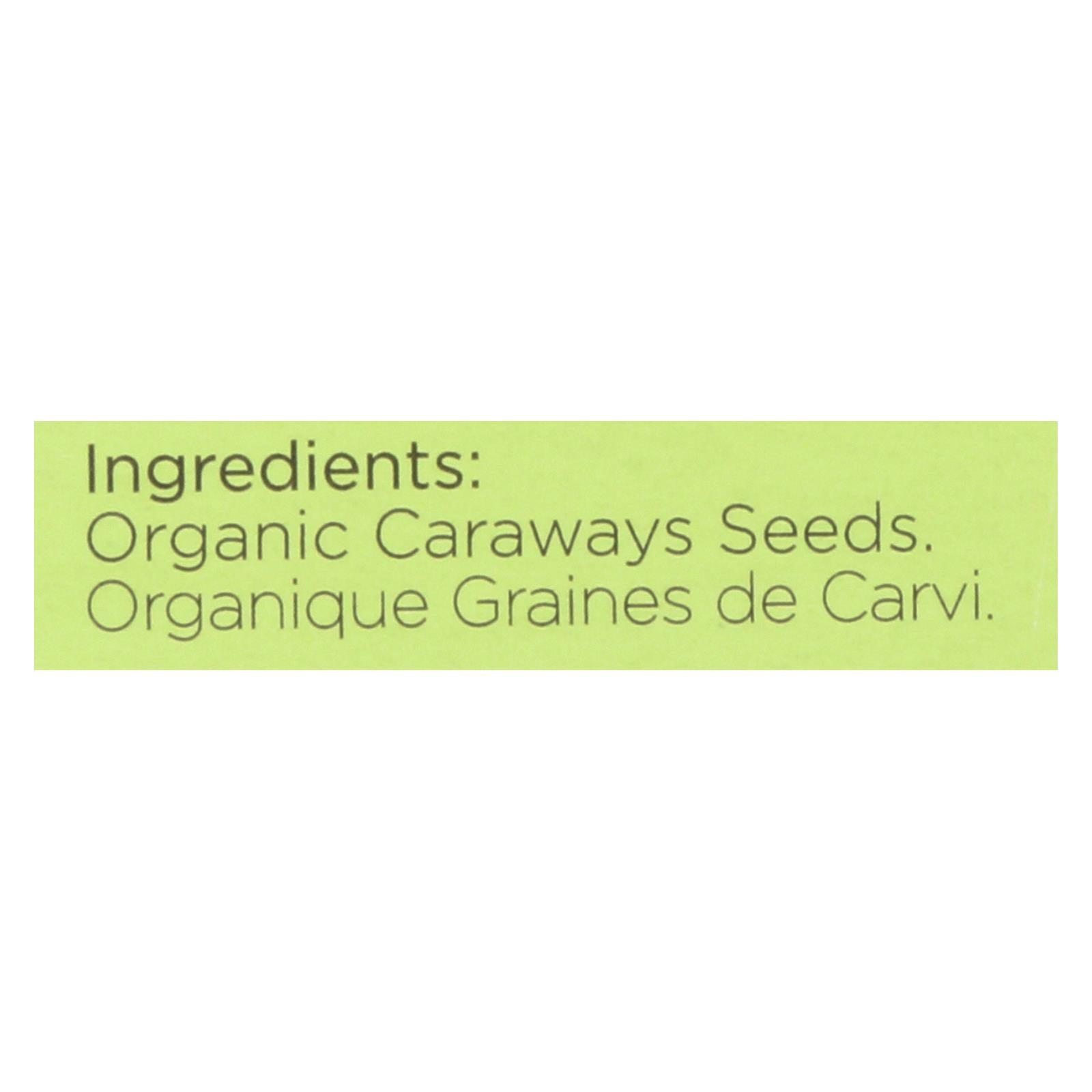 Spicely Organics - Organic Caraway Seeds - Case of 6 - 0.35 oz.