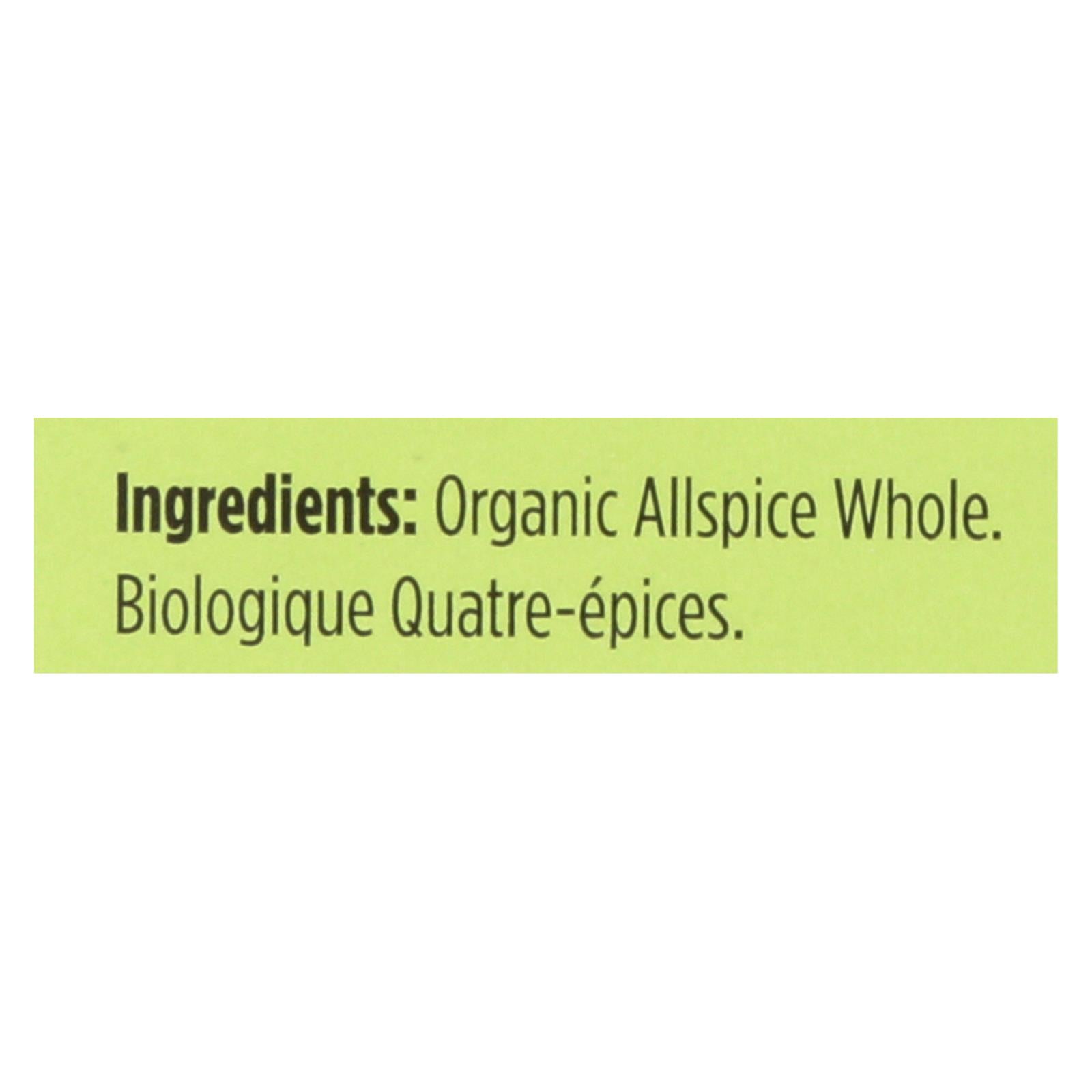 Spicely Organics - Organic Allspice - Whole - Case of 6 - 0.3 oz.