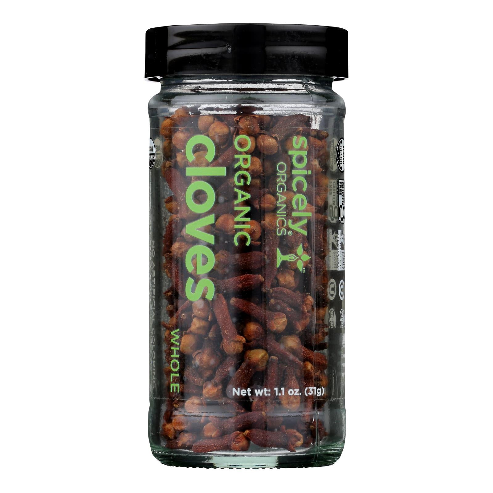 Spicely Organics - Organic Cloves - Whole - Case Of 3 - 1.1 Oz.