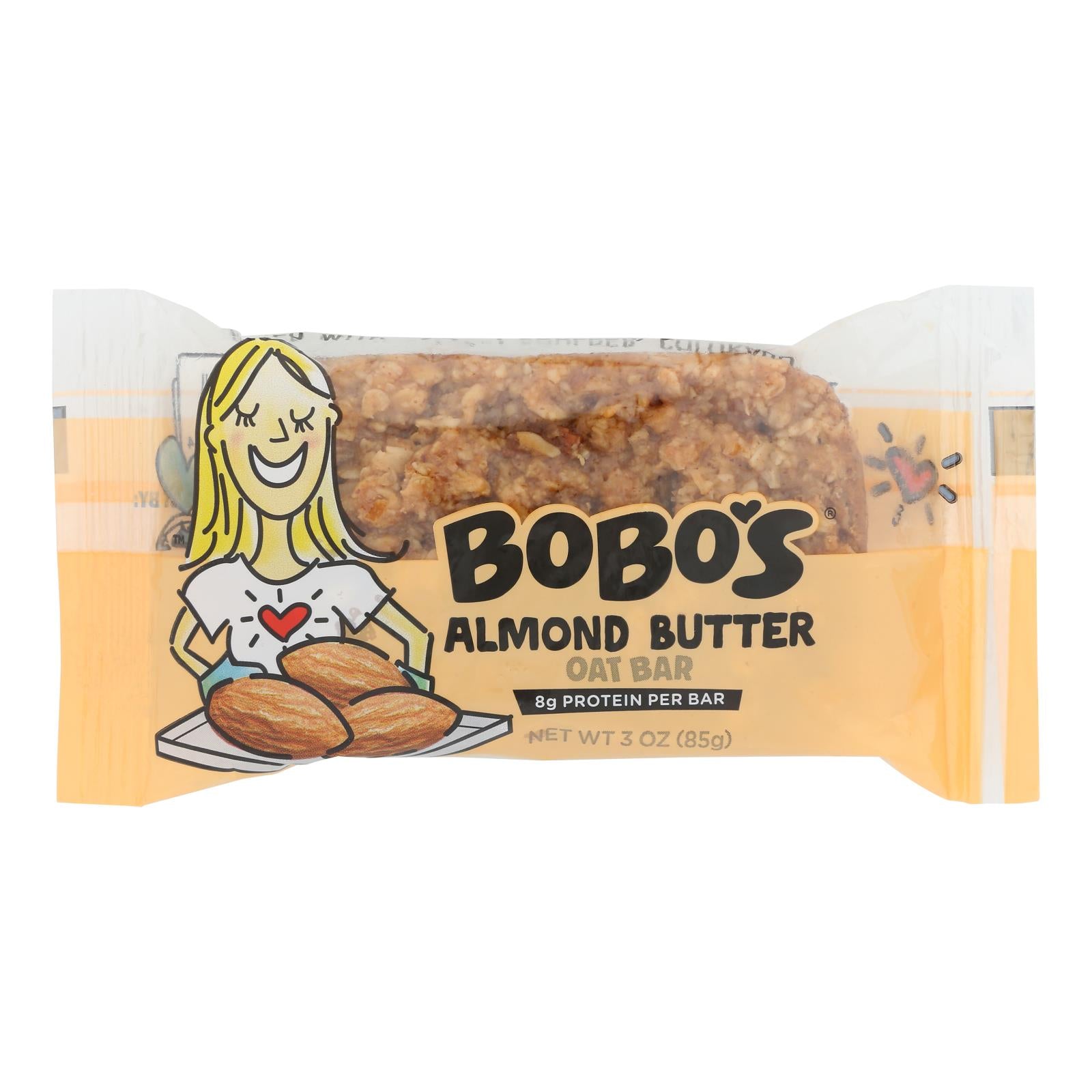 Bobo's Oat Bars - All Natural - Almond - 3 Oz Bars - Case Of 12