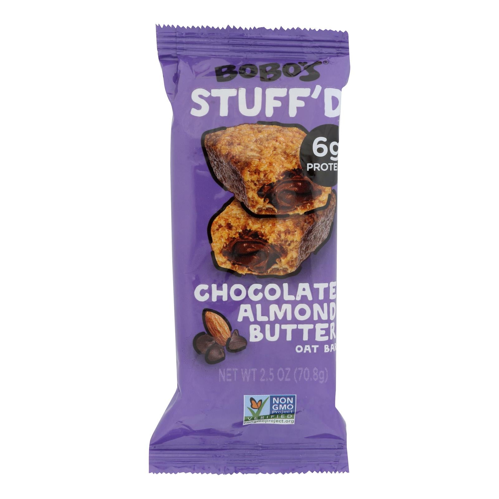 Bobo's Oat Bars - Oat Bar - Chocolate Almond Butter Filled - Case of 12 - 2.5 oz