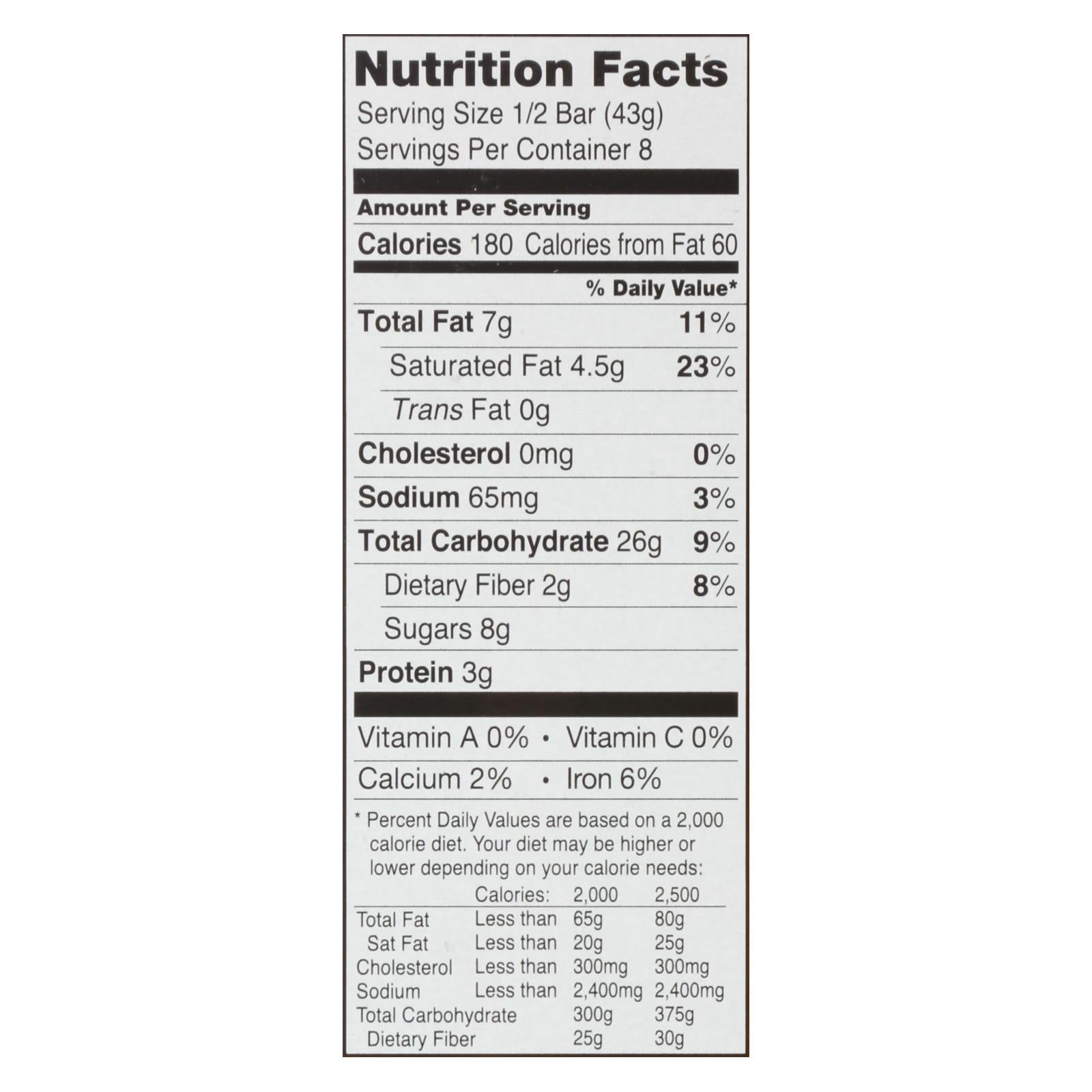 Bobo's Oat Bars - Oat Bar - Peanut Butter Chocolate Chip - Case of 6 - 4 pk
