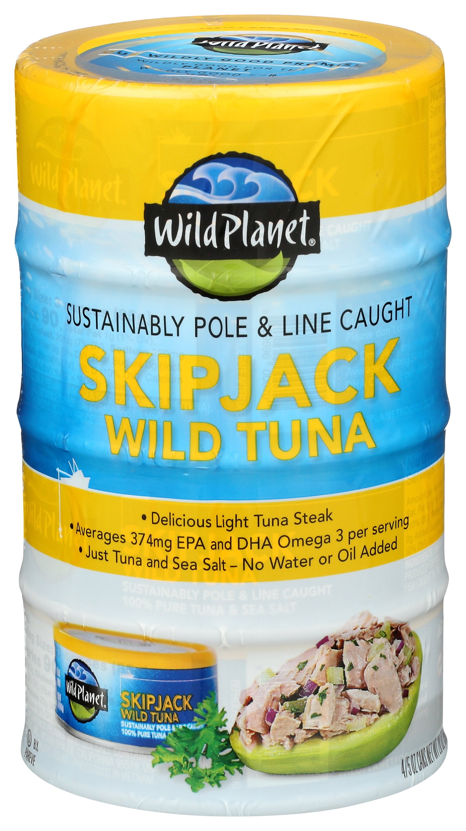 WILD PLANET TUNA SKIPJACK WILD 4PK - Case of 12