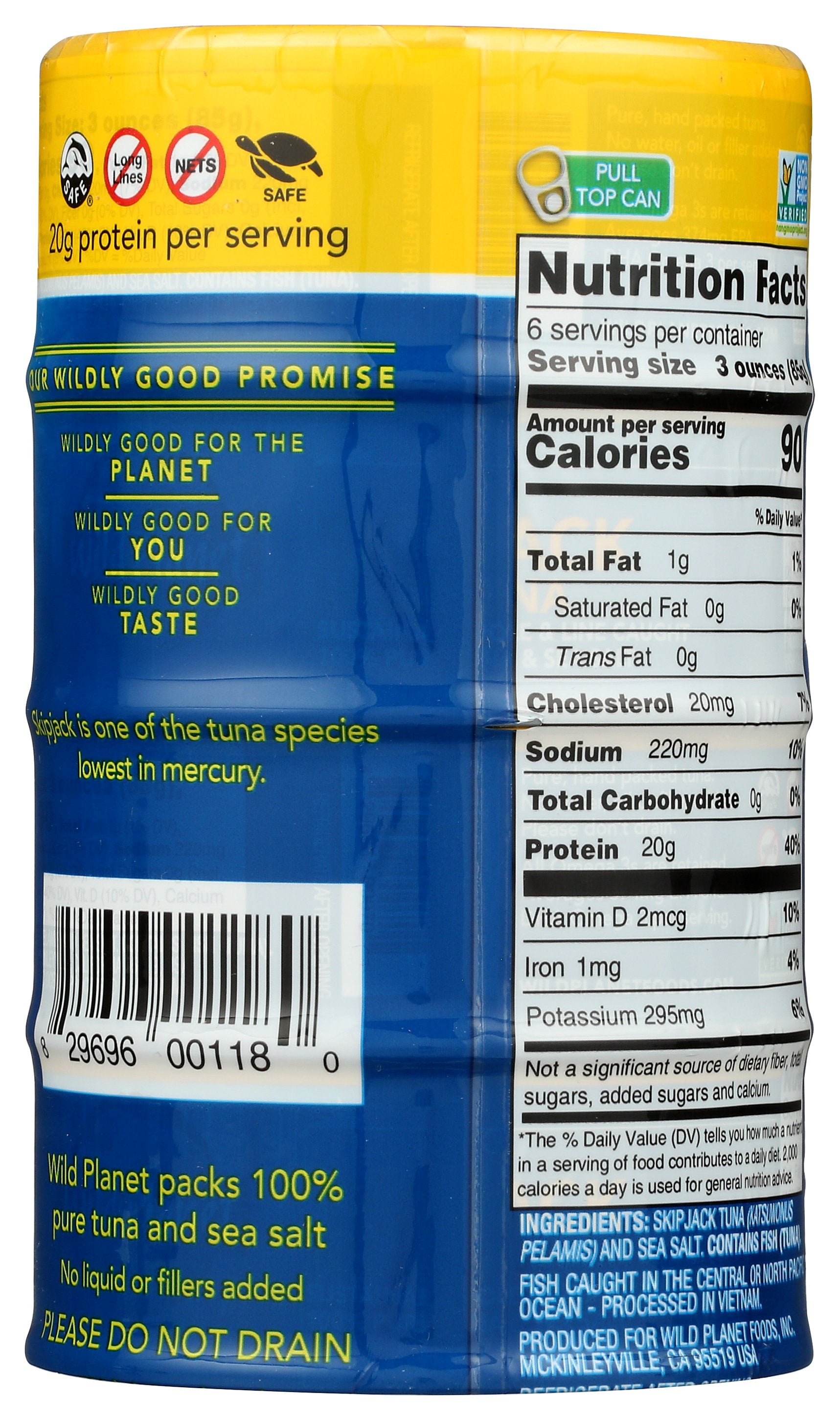 WILD PLANET TUNA SKIPJACK WILD 4PK - Case of 12
