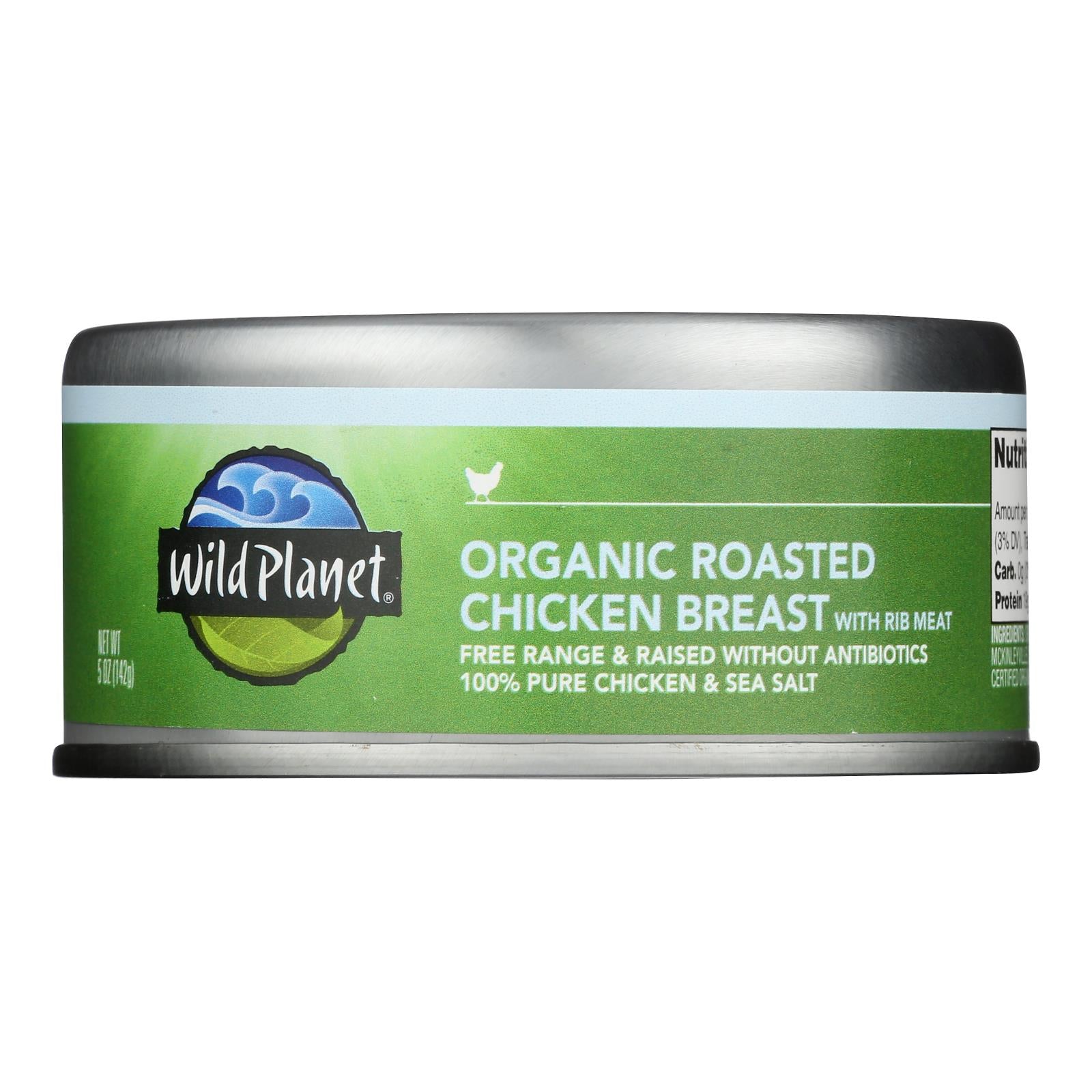 Wild Planet Organic Canned Chicken Breast - Roasted - Case Of 12 - 5 Oz