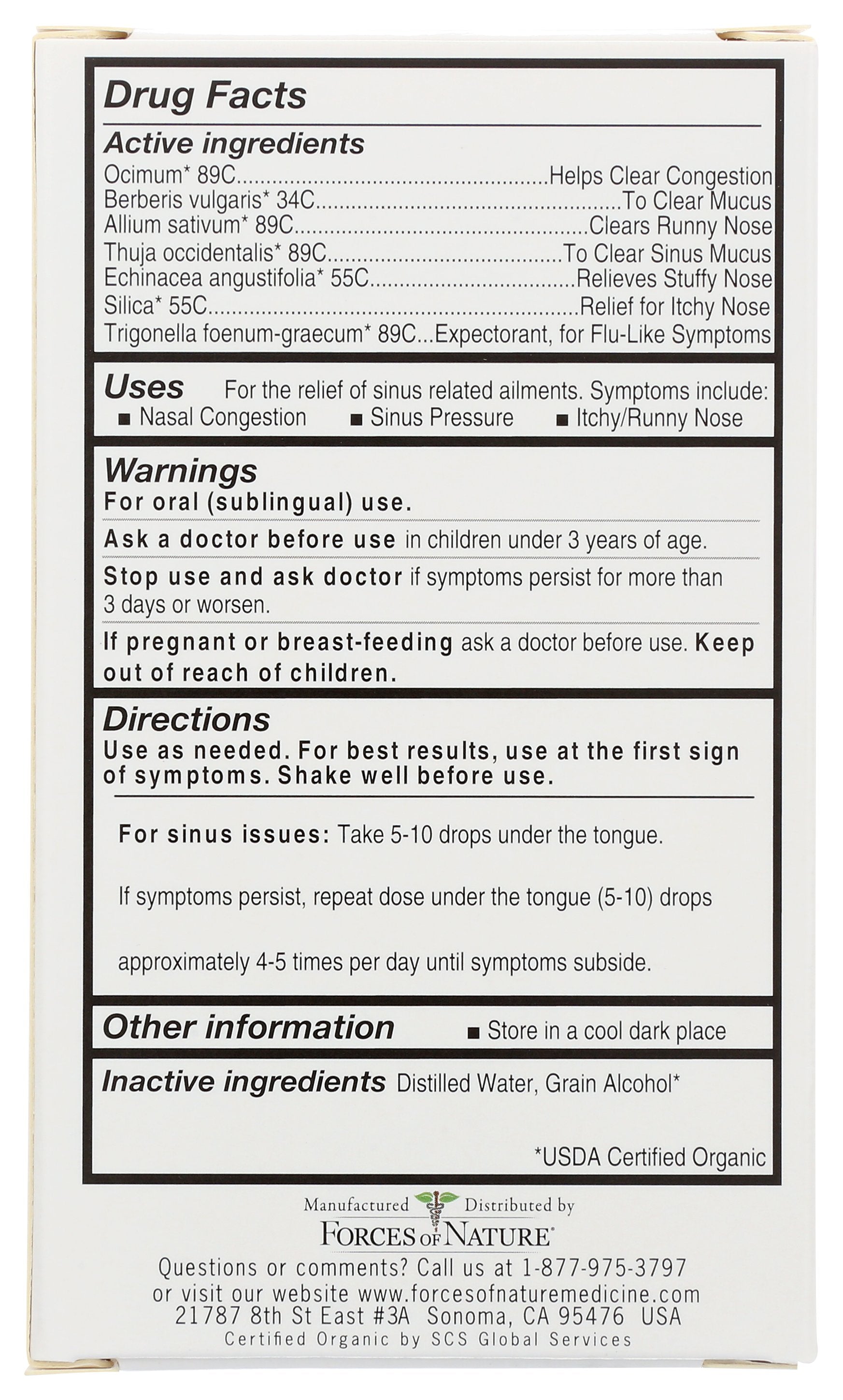 FORCES OF NATURE IMMUNEDROPS SINUS - Case of 3