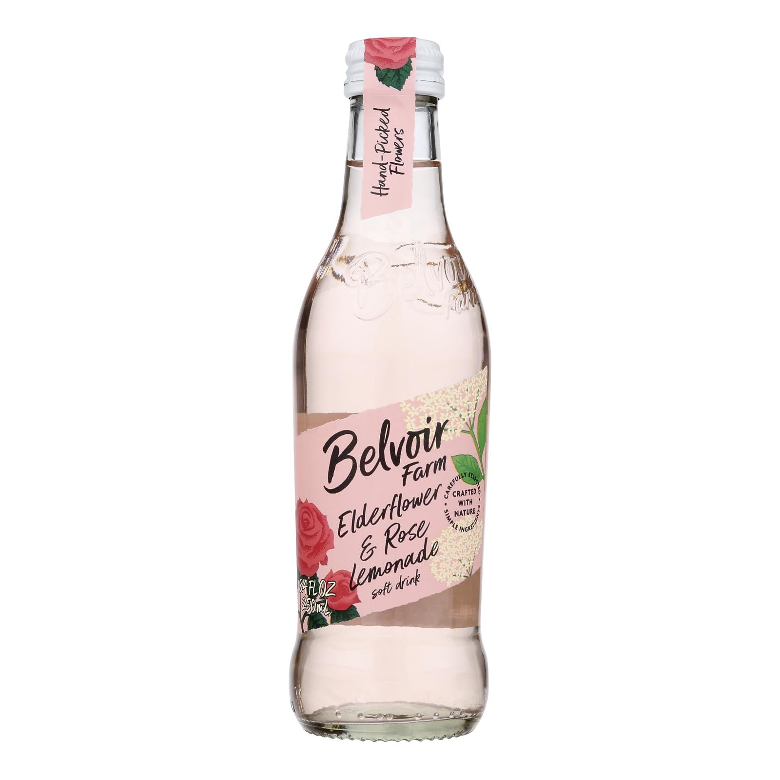 Belvoir - Organic Lemonade - Elderflower And Rose - Case Of 12 - 8.4 Fl Oz.