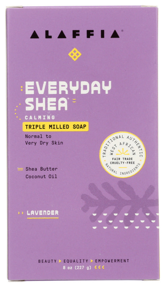 Alaffia Soap Bar Shea Lavender - Case of 4 - 8 OZ