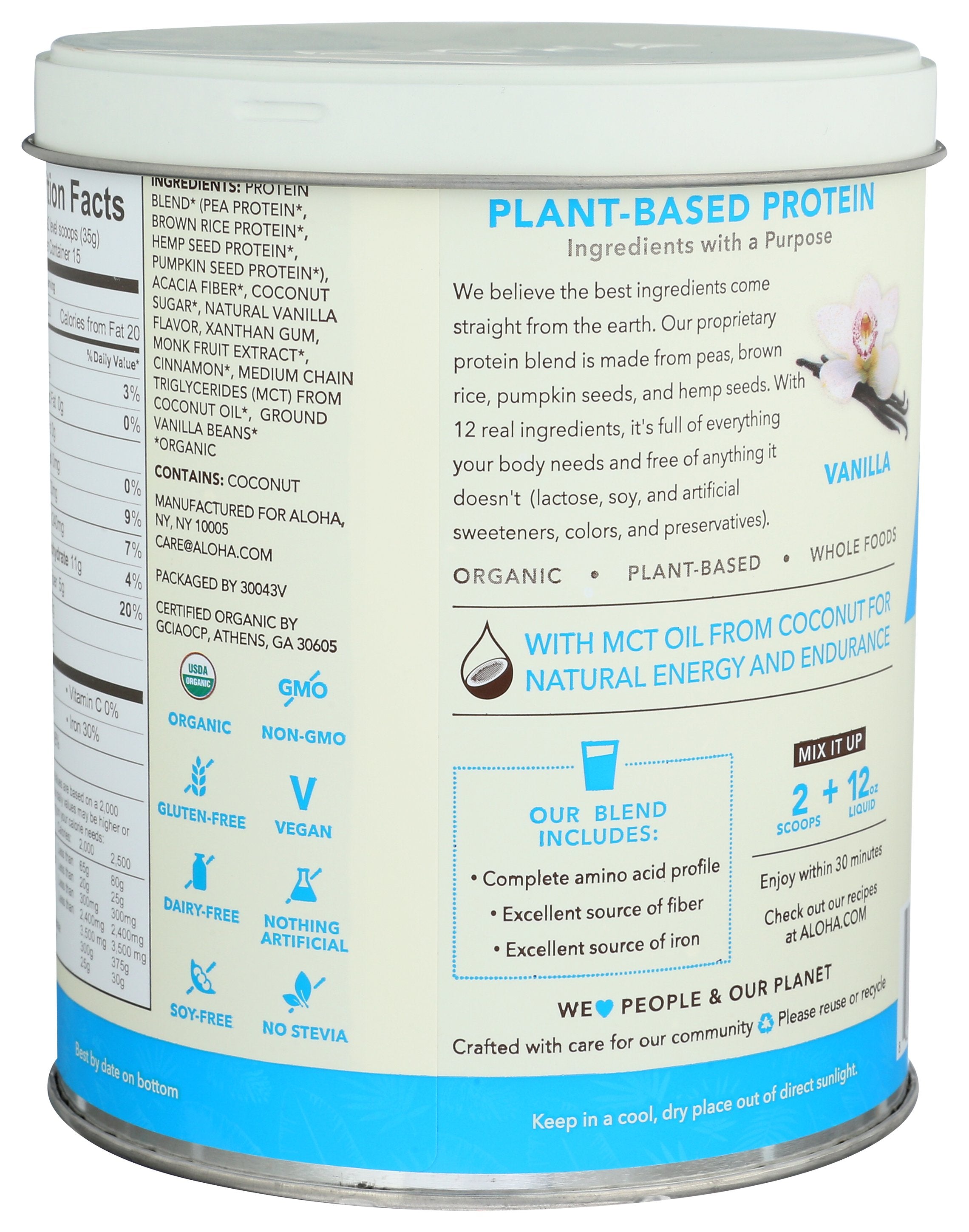 ALOHA PROTEIN POWDER VANILLA