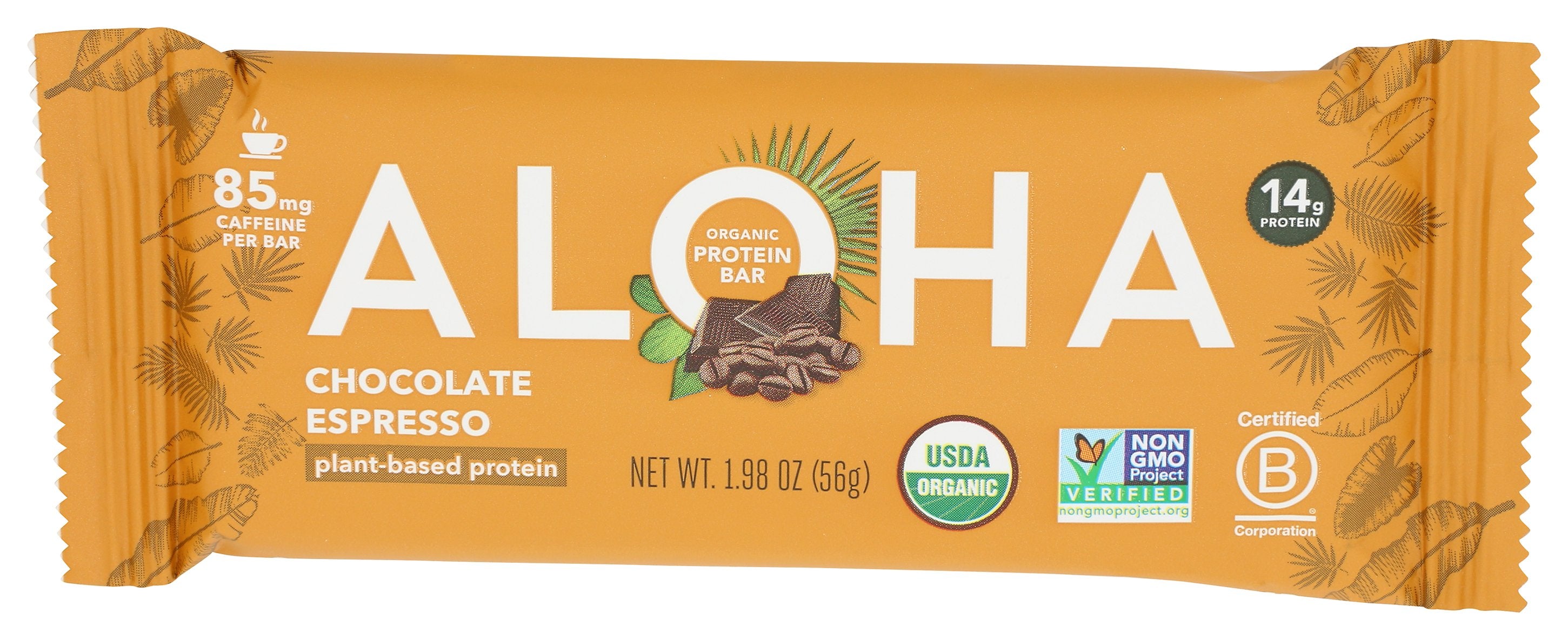 ALOHA BAR PROTEIN CHOC ESPRESSO - Case of 12