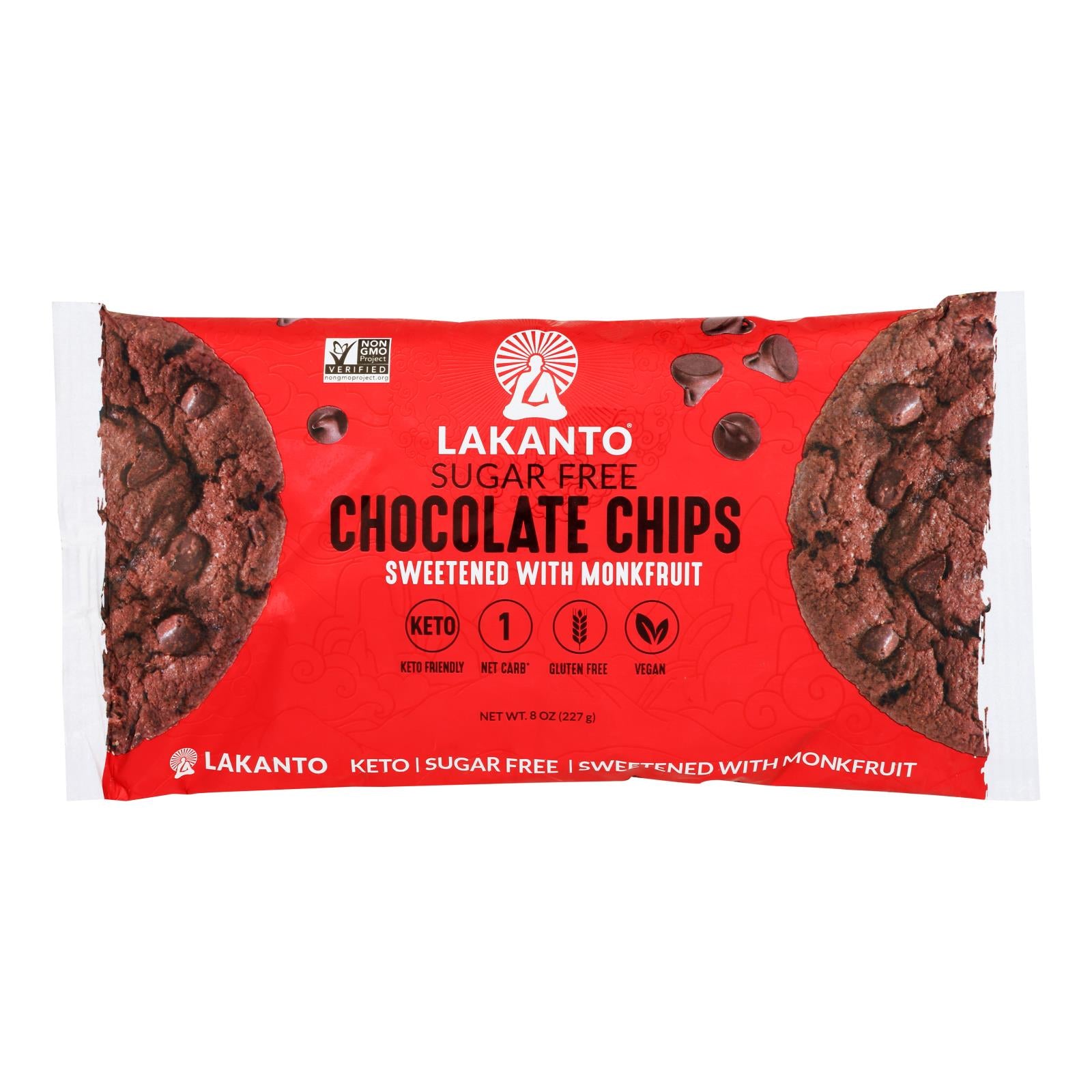 Lakanto - Chocolate Chips Original - Case Of 8-8 Oz