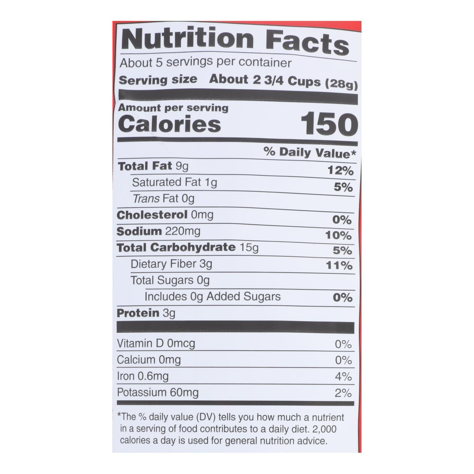 Popcorn Indiana Popcorn - Sea Salt - Case Of 12 - 4.75 Oz.