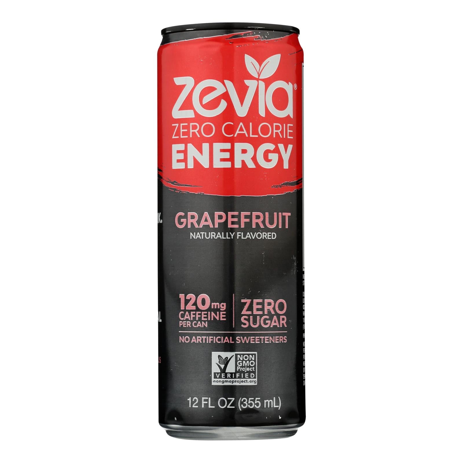 Zevia Zero Calorie Energy Drink - Grapefruit - Case Of 12 - 12 Fl Oz