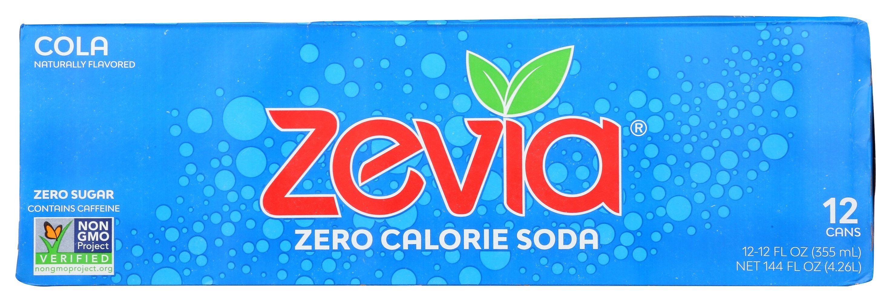 ZEVIA SODA ZERO CAL COLA 12PK - Case of 2