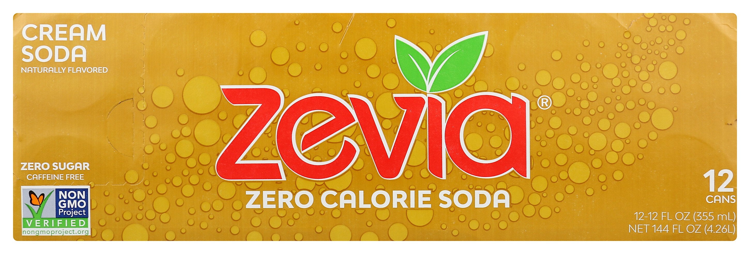 ZEVIA SODA ZERO CREAM SDA 12PK - Case of 2