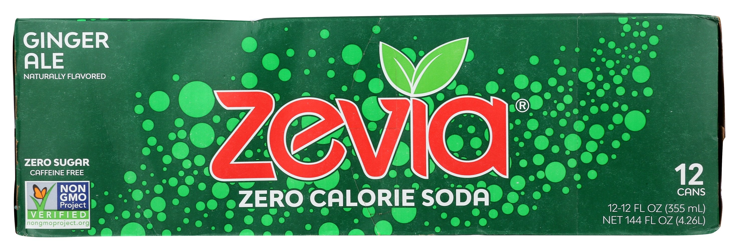 ZEVIA SODA ZERO GINGR ALE 12PK - Case of 2