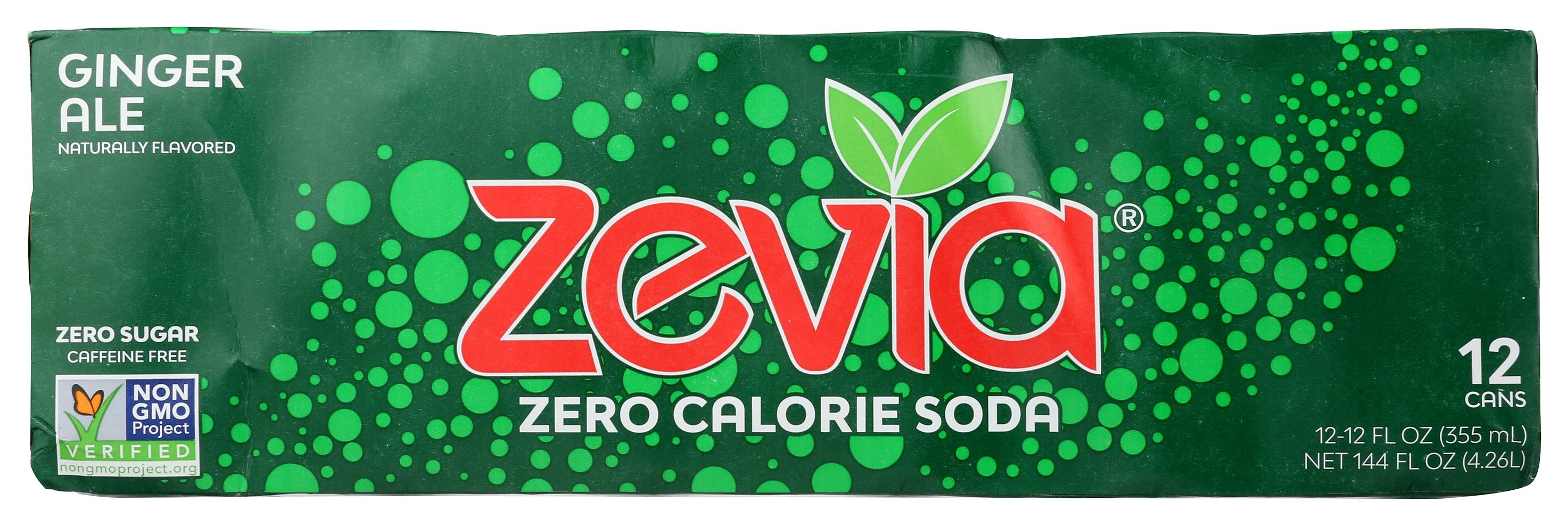 ZEVIA SODA ZERO GINGR ALE 12PK - Case of 2