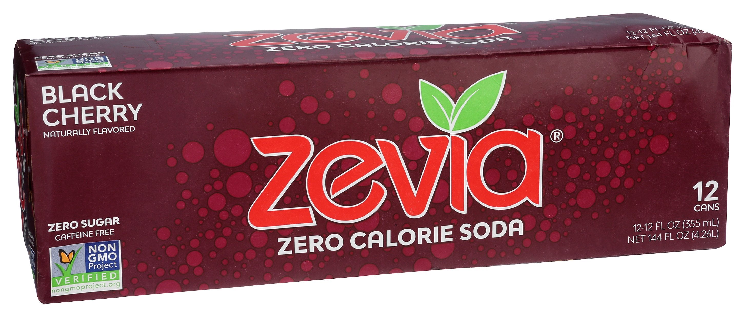 ZEVIA SODA ZERO BLKCHRY 12PK - Case of 2