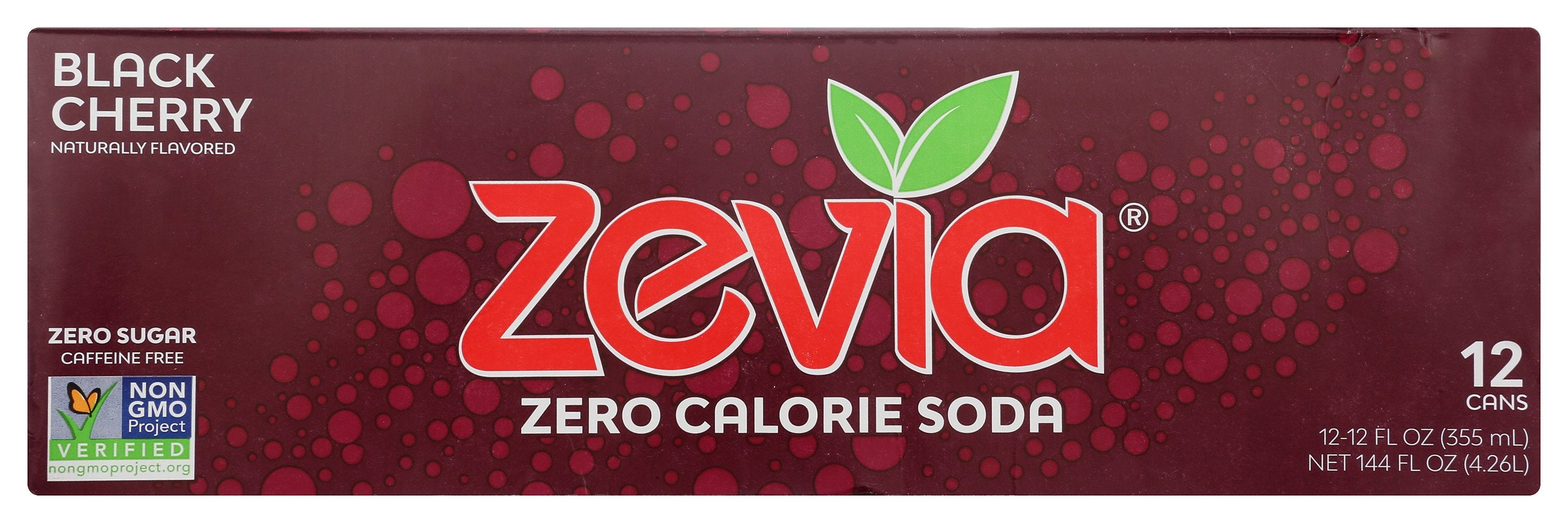 ZEVIA SODA ZERO BLKCHRY 12PK - Case of 2