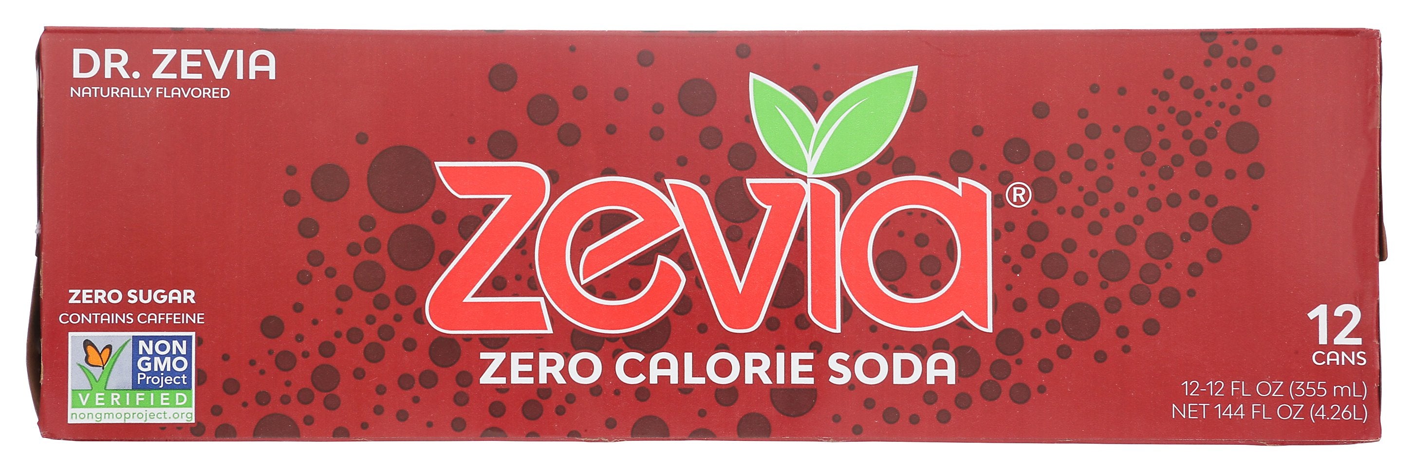 ZEVIA SODA ZERO DR ZEVIA 12PK - Case of 2