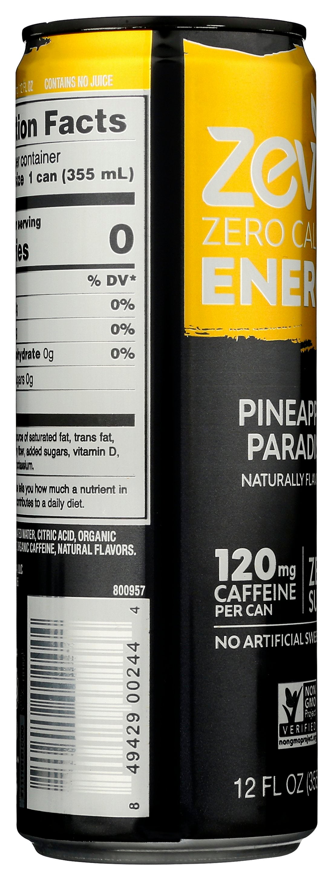 ZEVIA DRINK ENRGY PNAPLE PRDSE - Case of 12