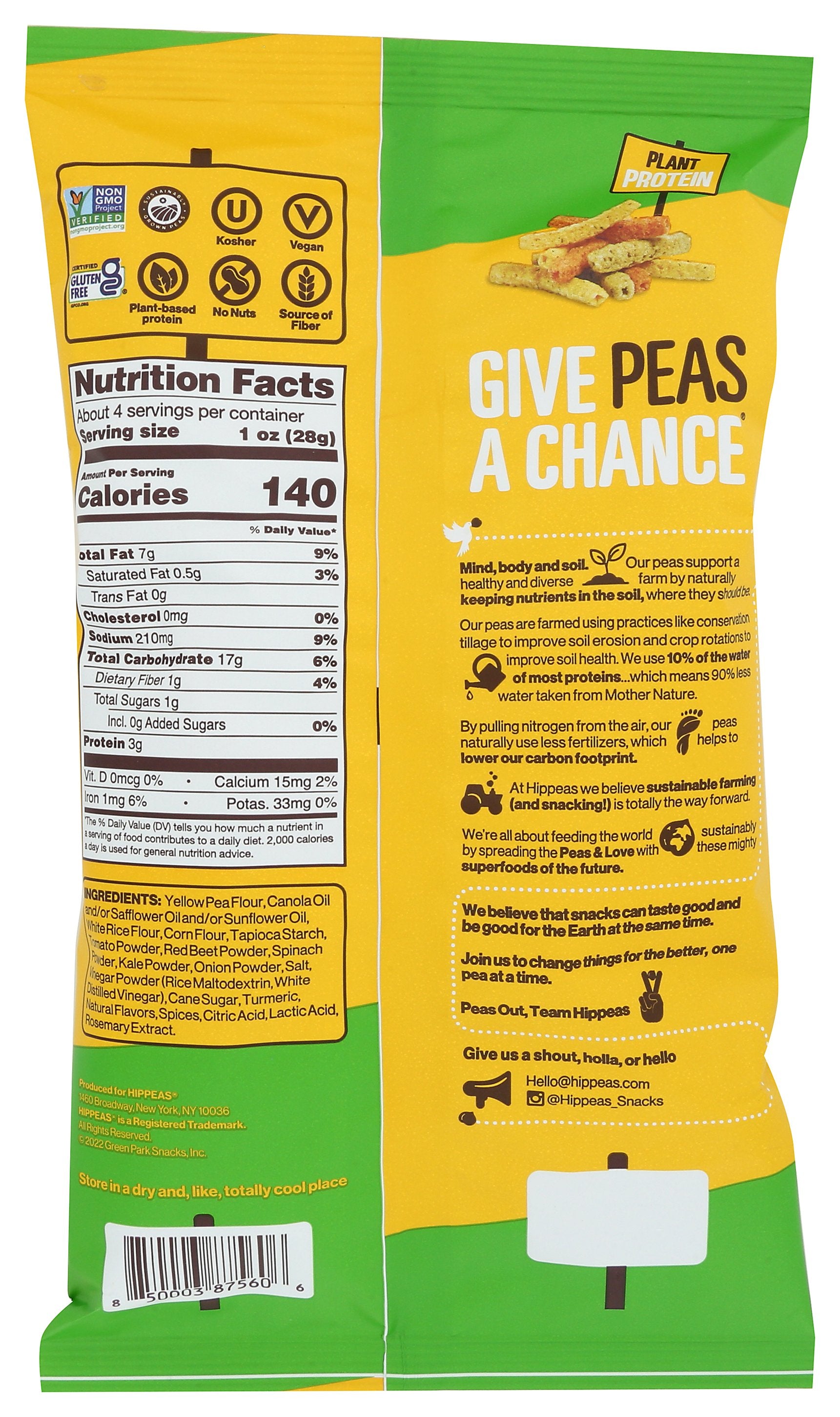 HIPPEAS VEGGIE STRW SR CRM N ONN - Case of 12