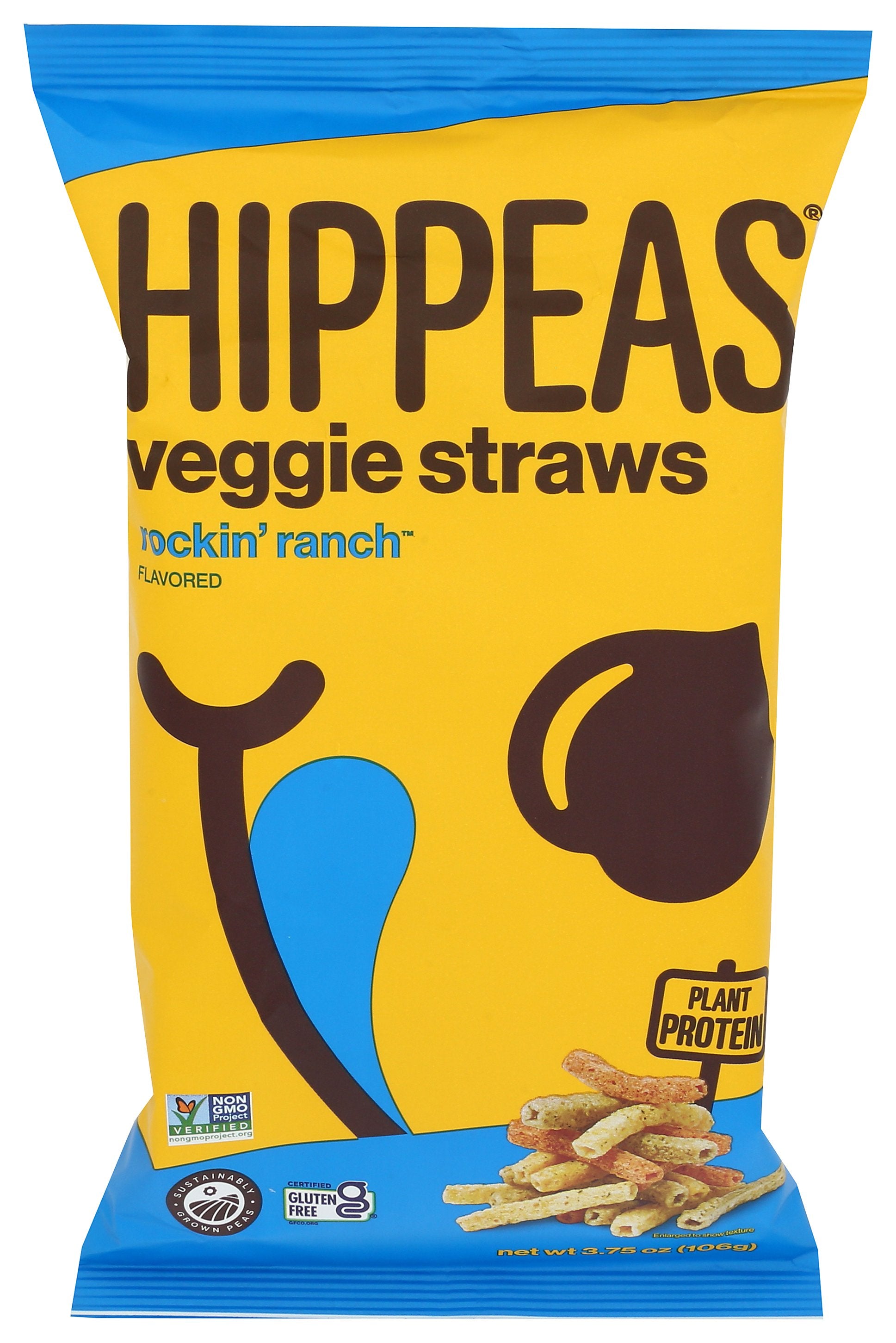HIPPEAS VEGGIE STRAWS RANCH RCKN - Case of 12