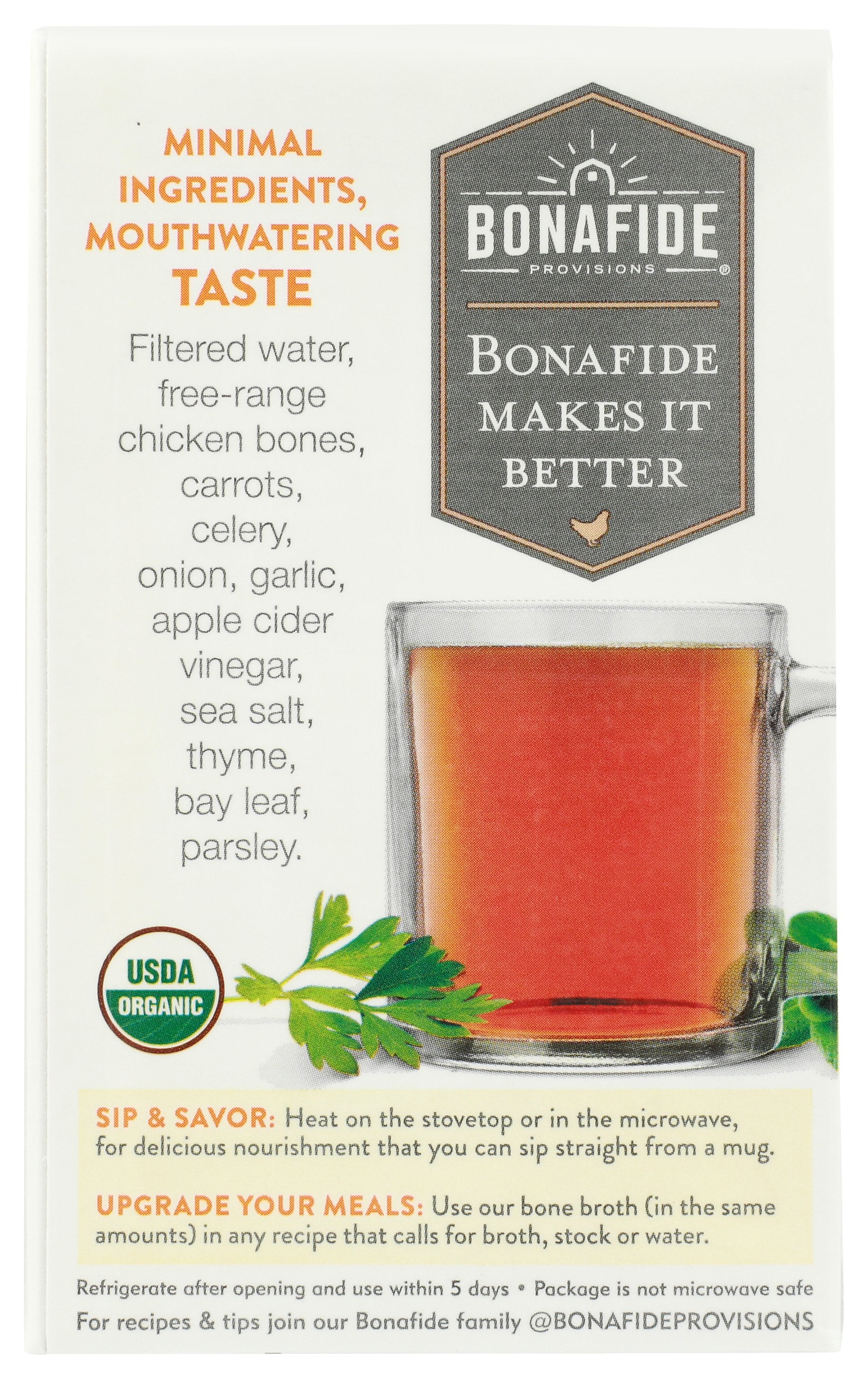 BONAFIDE BROTH BONE CHICKEN DRY - Case of 6