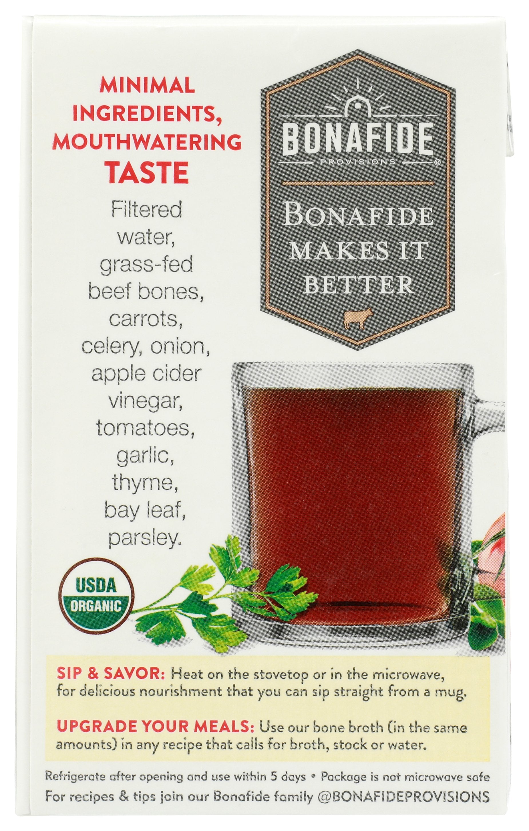 BONAFIDE BROTH BONE BEEF NSA DRY - Case of 6