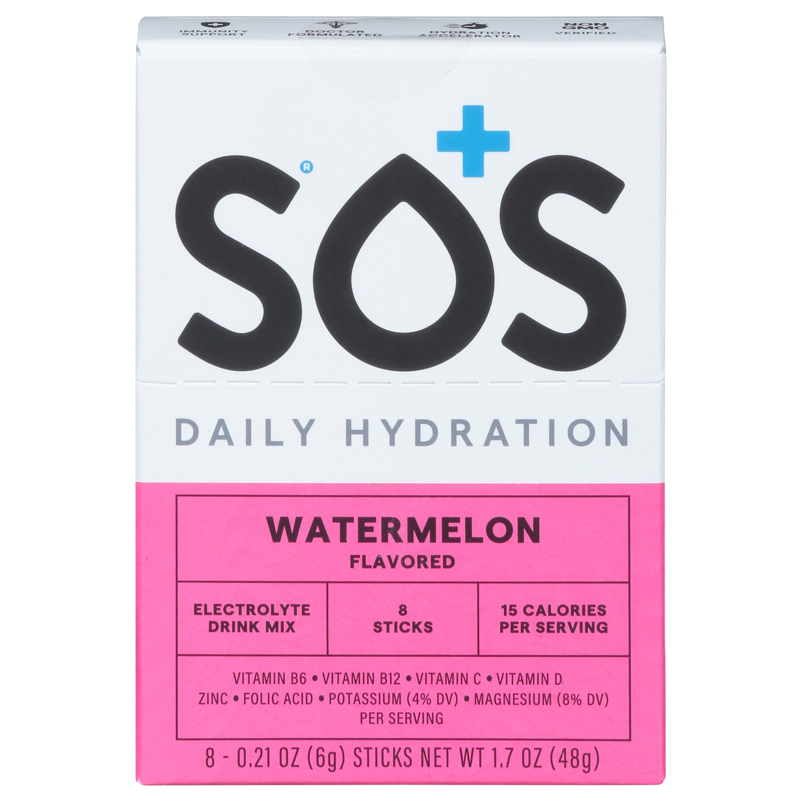 Sos Hydration - Hydration Mix Watermelon - EA of 1-8 CT