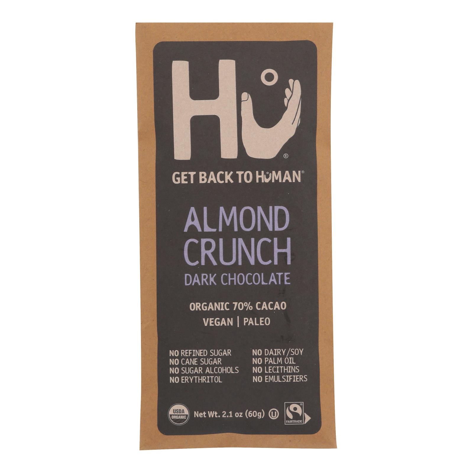 Hu - Dark Chocolate Br Almond Crunch - Case of 12-2.1 OZ