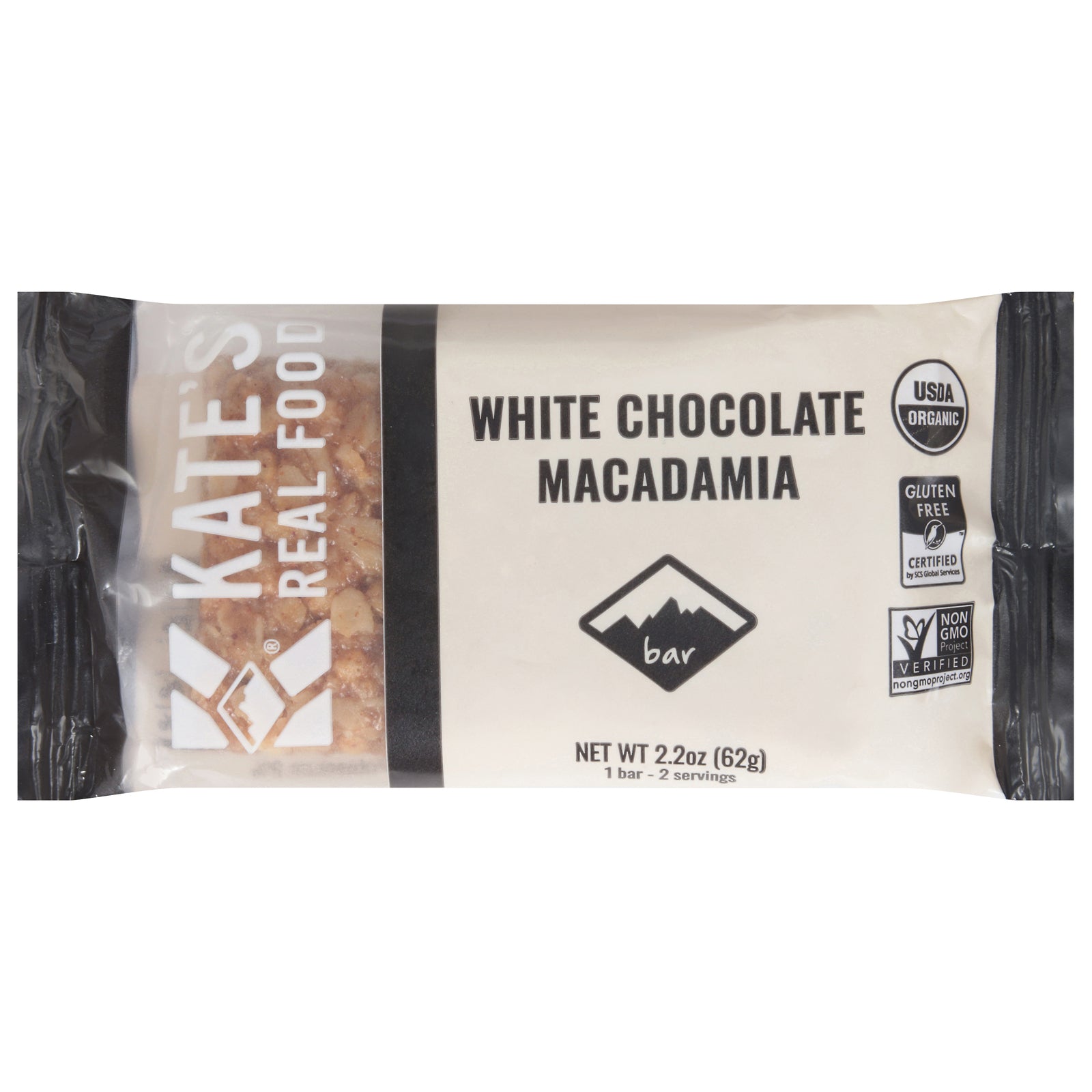 Kate's Real Food - Bar Og2 Wht Choc Macadma - CS of 12-2.2 OZ
