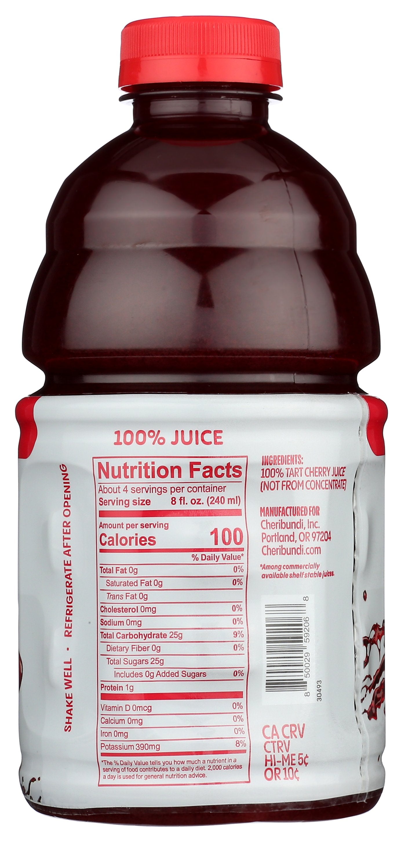 CHERIBUNDI JUICE PURE TART CHERRY - Case of 6