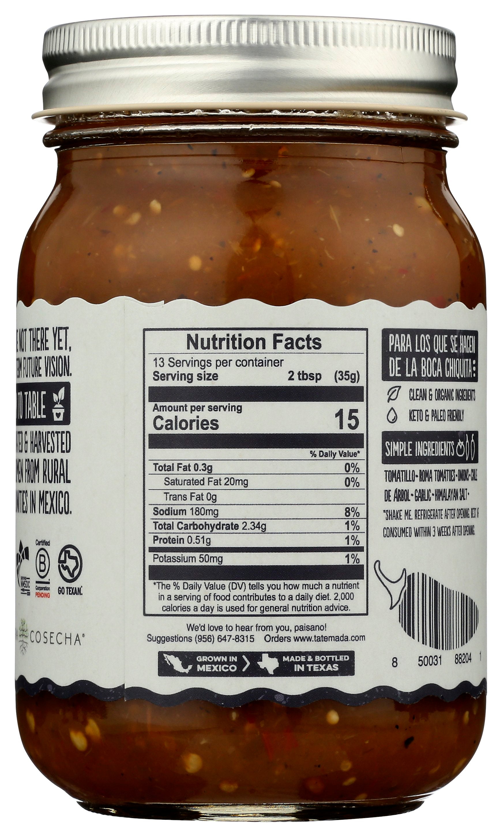 TATEMADA SALSA ARBOL - Case of 6