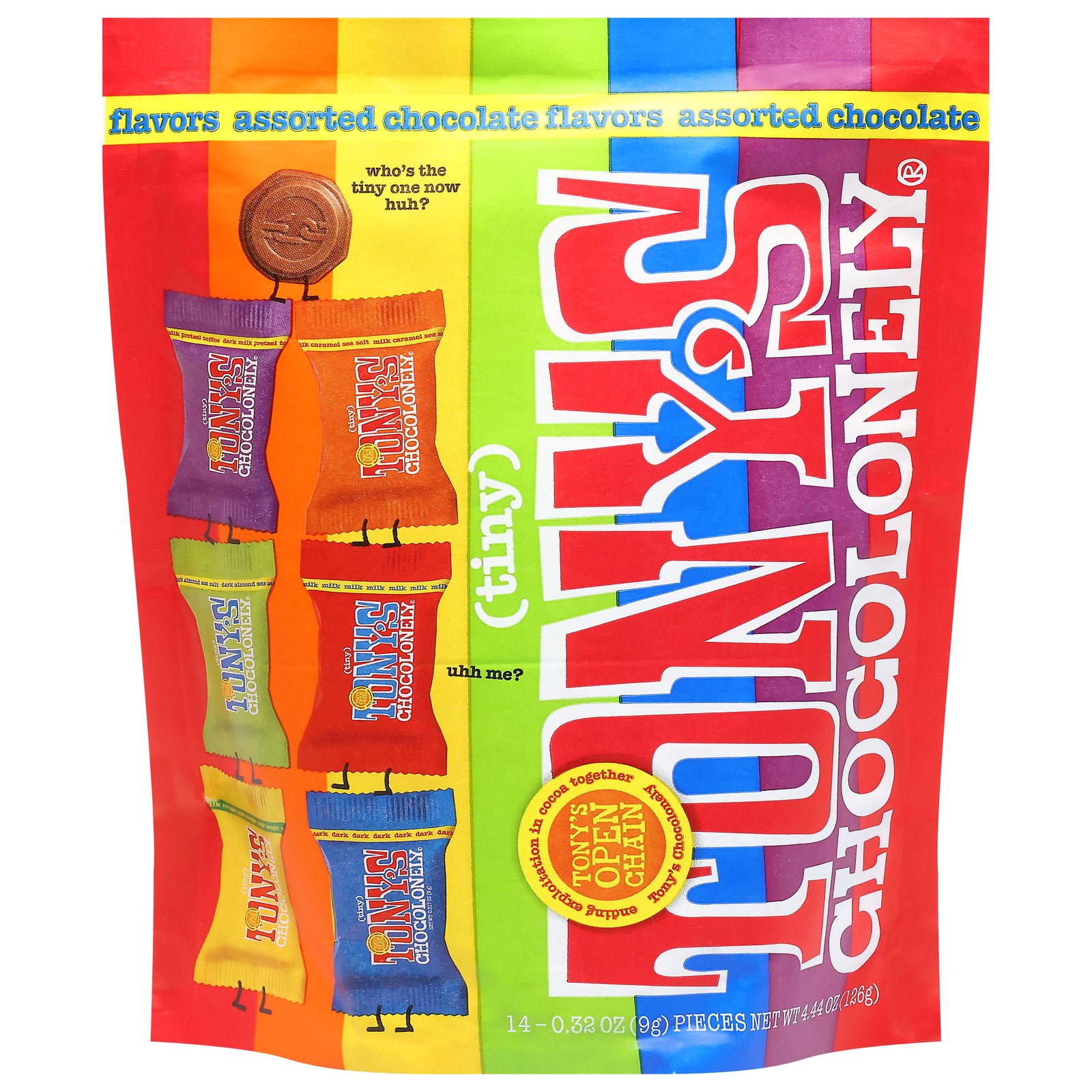 Tony's Chocolonely - Tiny Mix Flv Choc Pouch - CS of 8-4.44 OZ