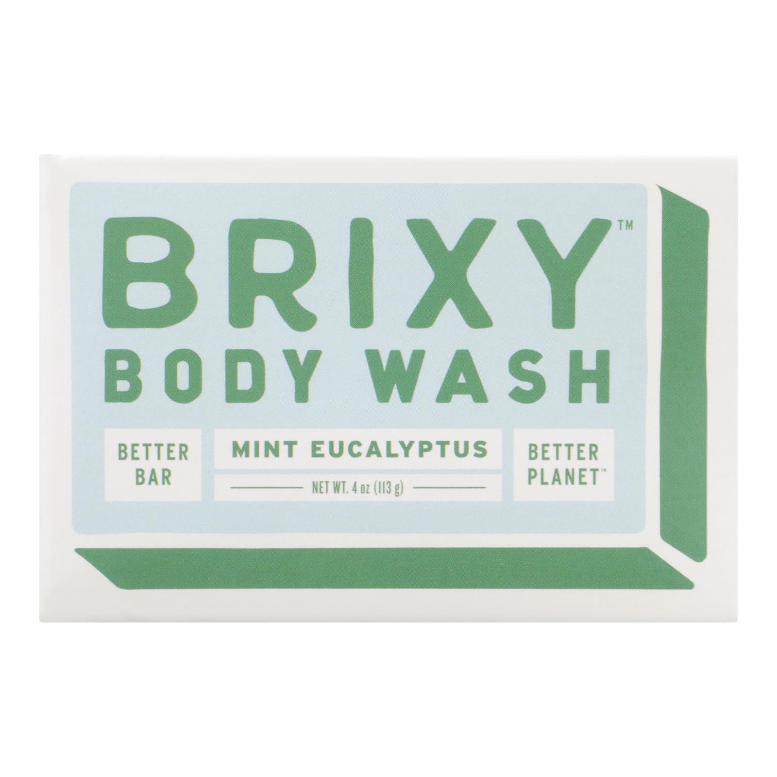Brixy - Body Wash Bar Mint Euclypt - 1 Each -4 Oz