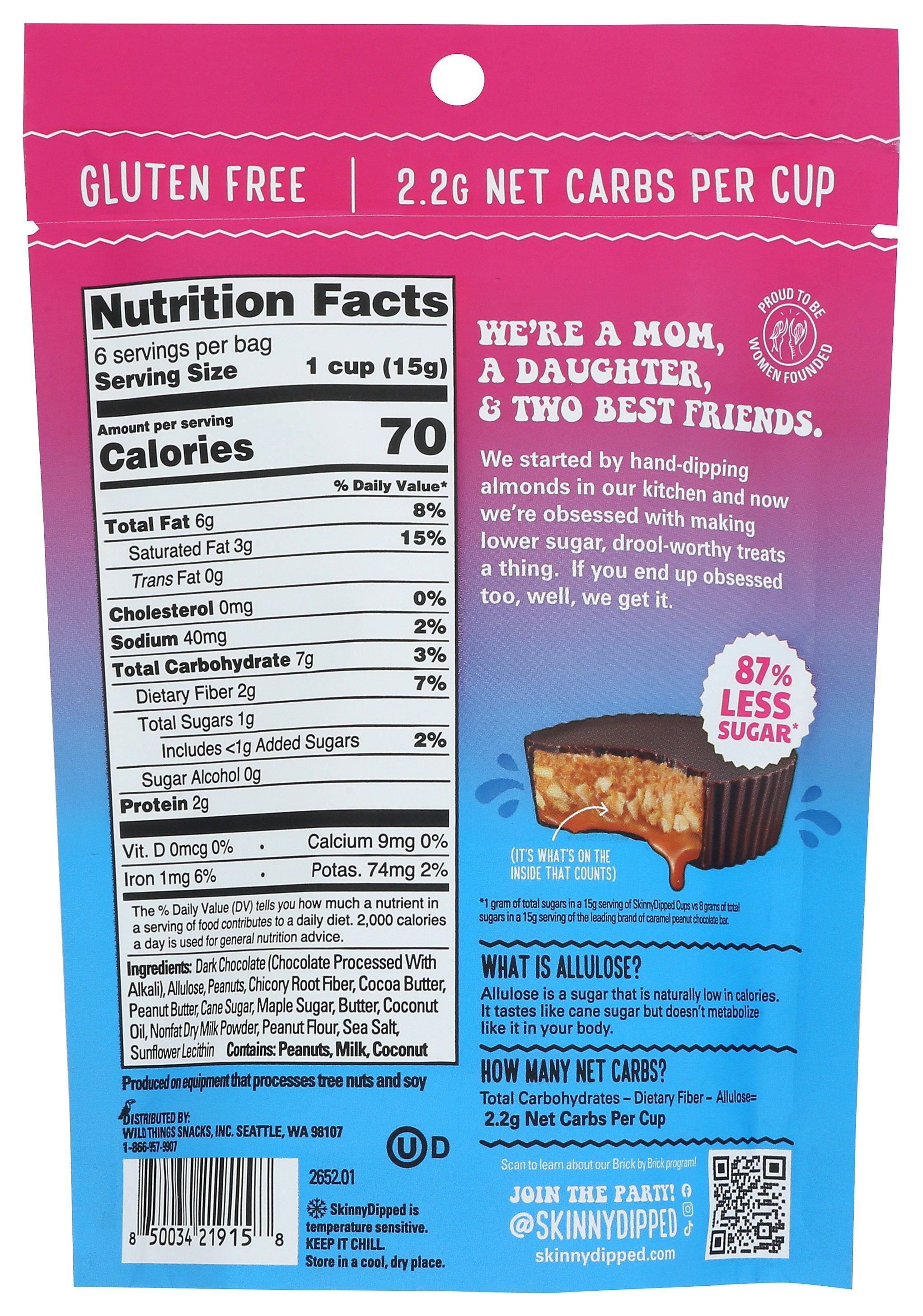 SKINNYDIPPED CHOCOLATE CRML PNT CUP - Case of 10