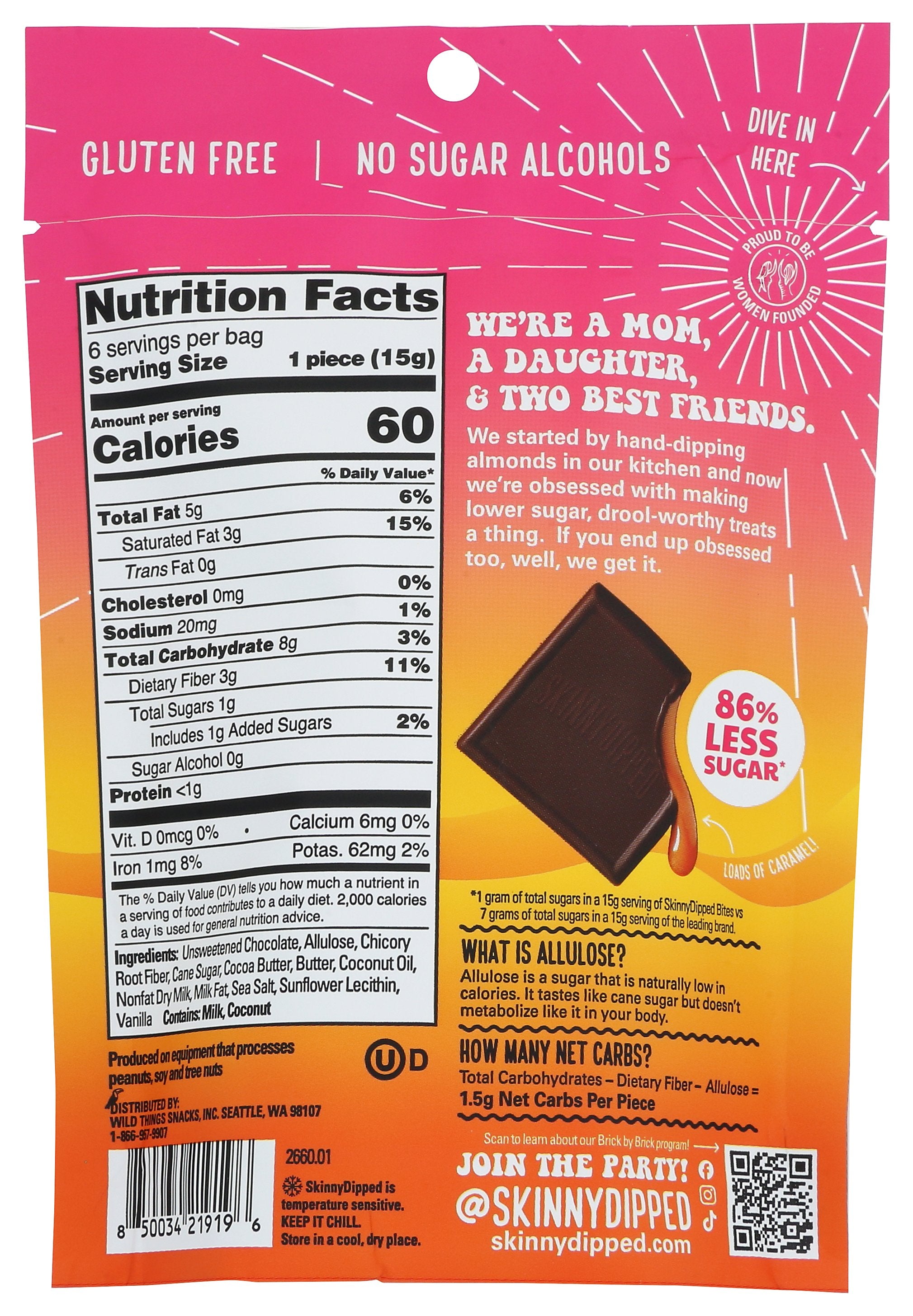 SKINNYDIPPED CHOCOLATE SLTD CRML BTES - Case of 10