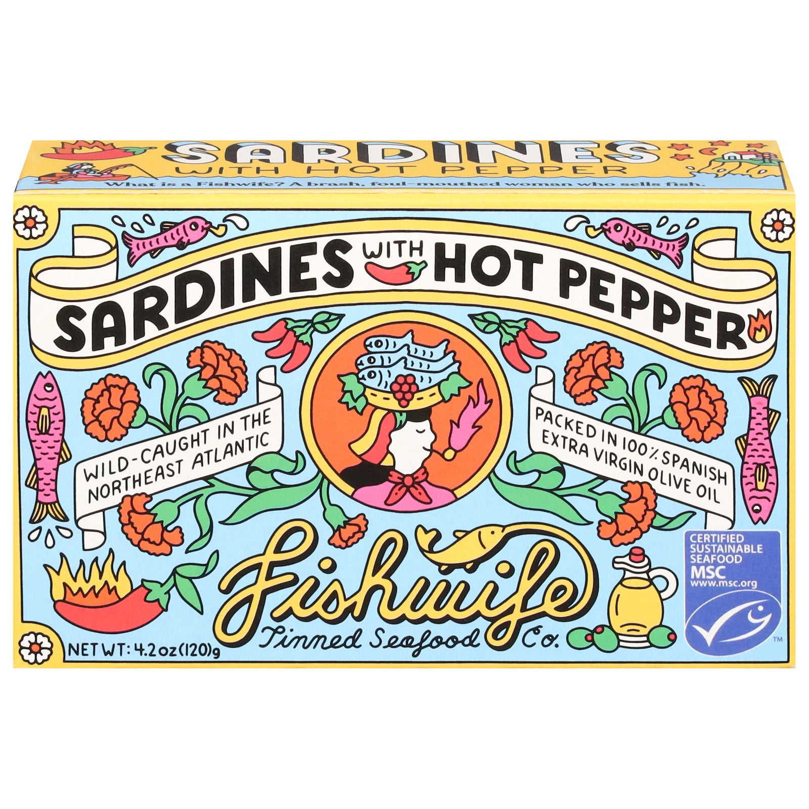 Fishwife - Sardines Hot Pepper - CS of 12-4.2 OZ