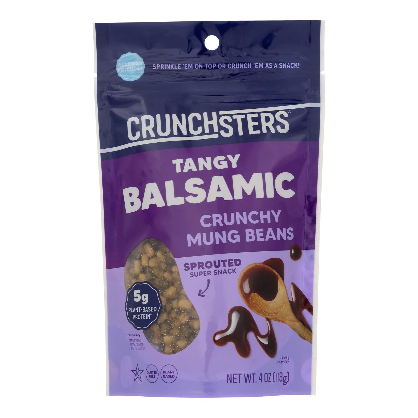 Crunchsters - Sprouted Protein Snack - Smokey Balsamic - Case Of 6 - 4 Oz.