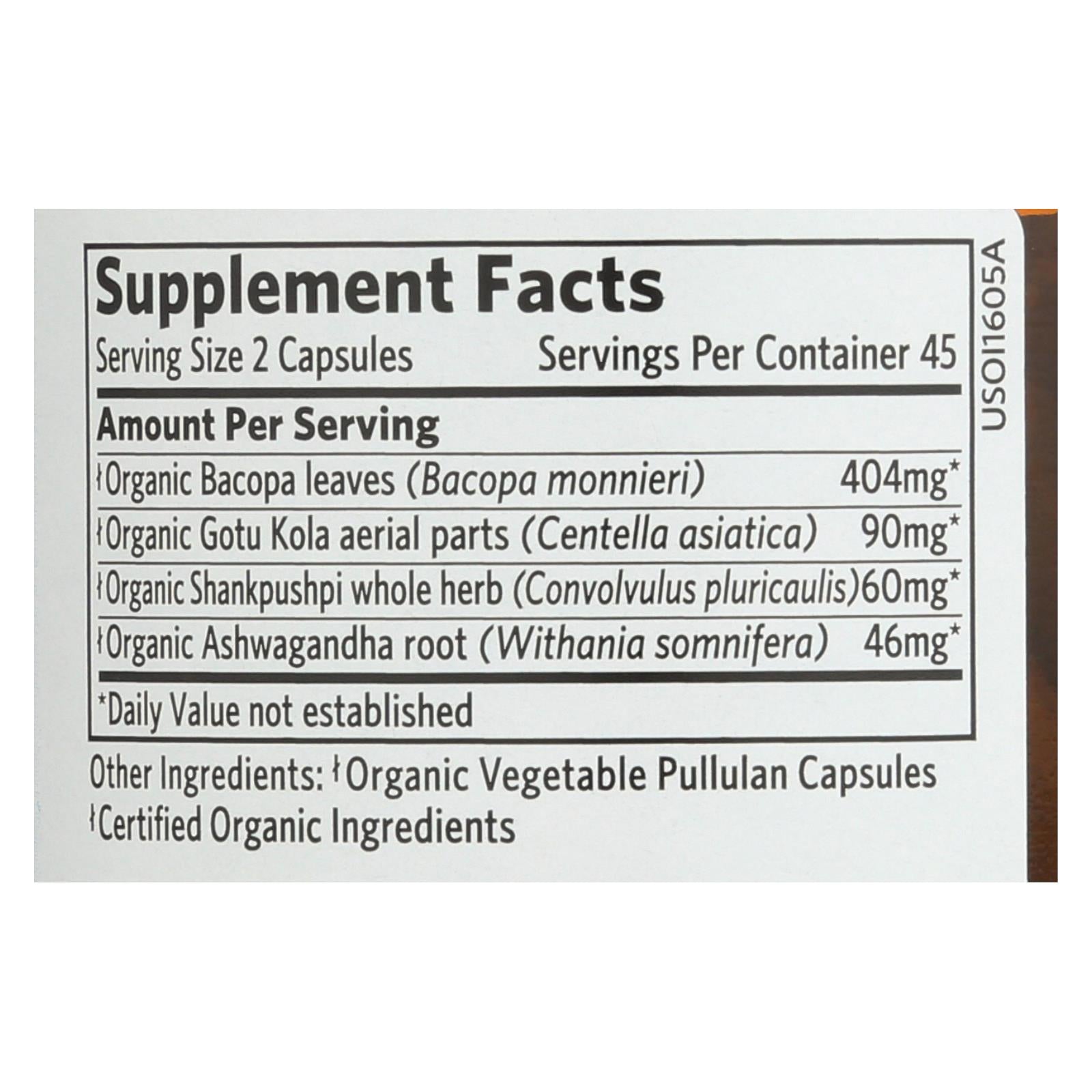 Organic India Usa Whole Herb Supplement - 1 Each - 90 Vcap